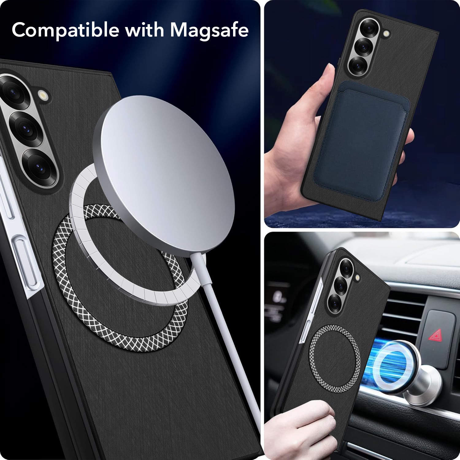 For Samsung Galaxy Z Fold 6 5G Back Cover Case ( Dual Color Matte Finish | Full Camera Protection | Sleek and Professional)
