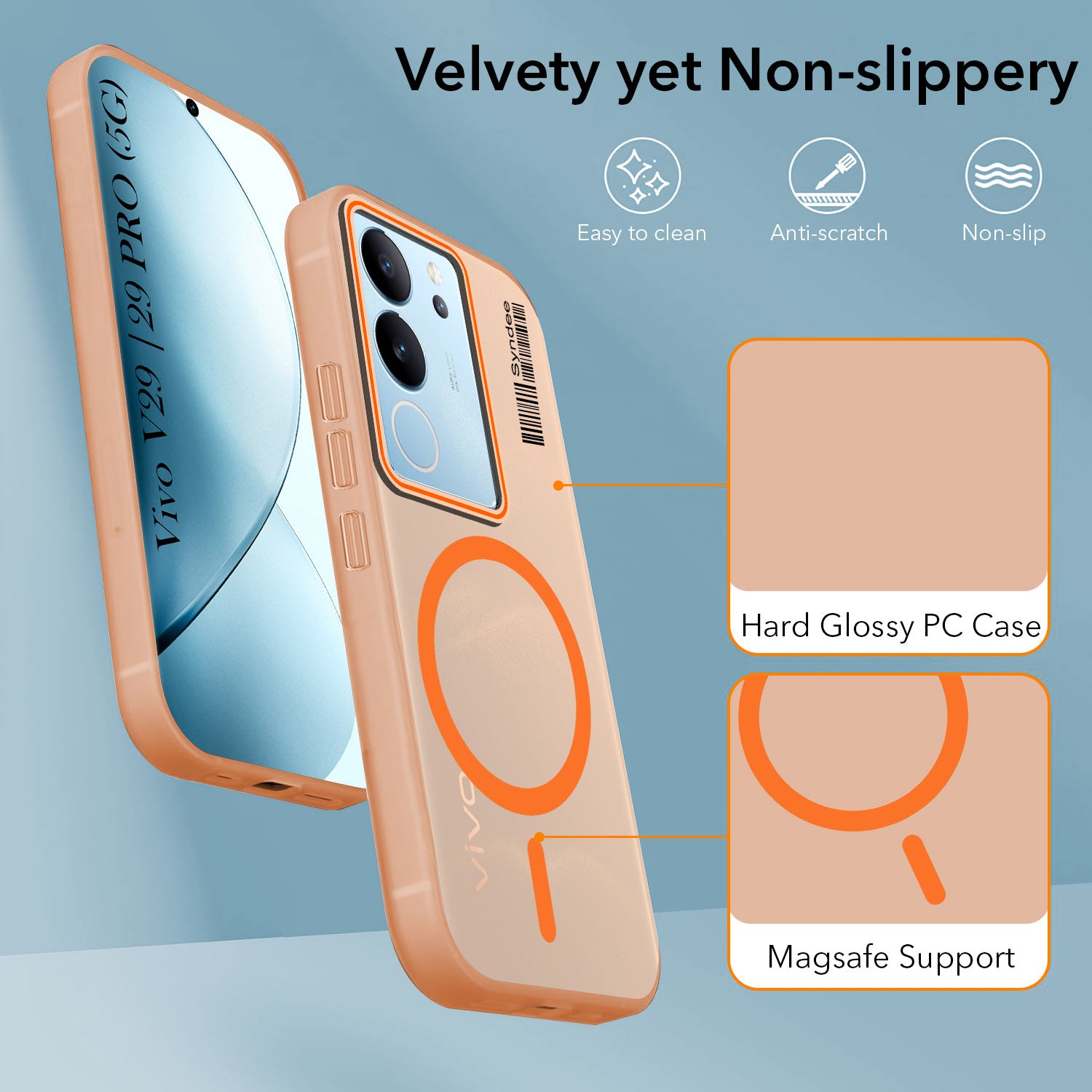 For Vivo V29 | Vivo V29 Pro 5G Back Cover Case (Soft Touch | Camera Bump Protection | MagSafe Compatible | Matte Finish)