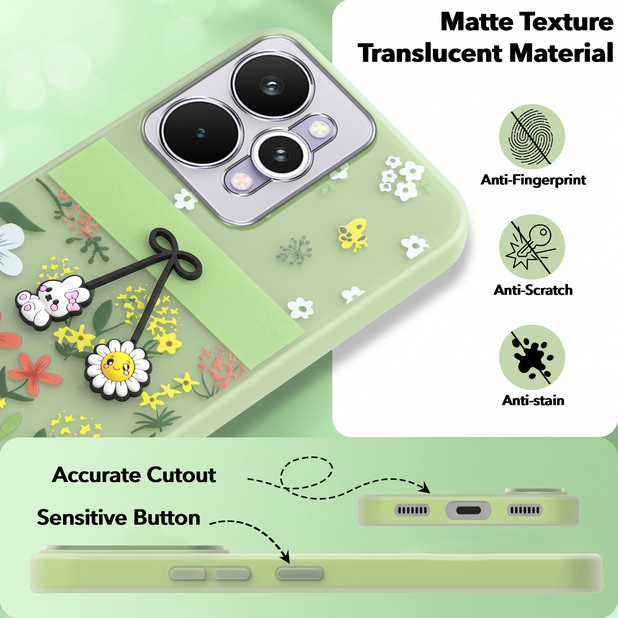 For Realme 15 Pro Back Cover Case (3D Cute Cartoons | Hard Back Side Soft | Matte Premium Finish | HD Printing)