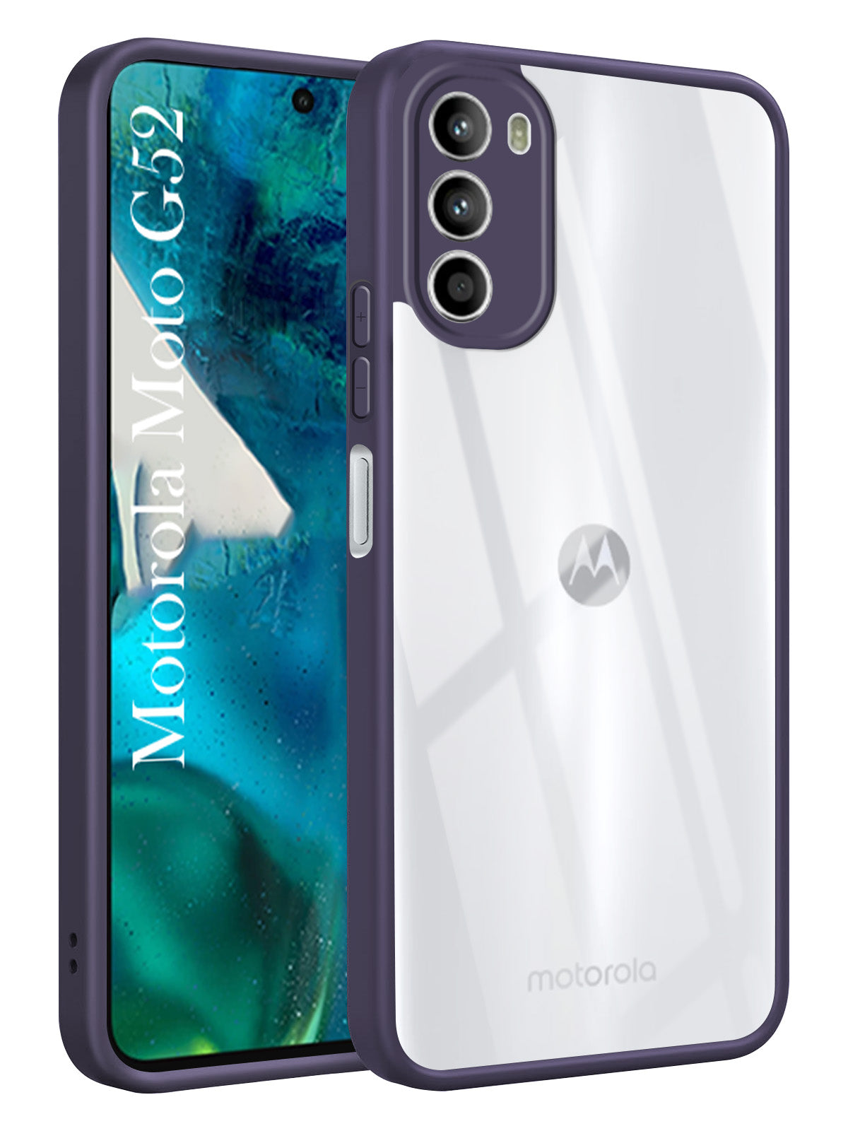 For Motorola Moto G52 5G Back Cover Case Ultra-Hybrid (Lifetime Anti Yellow | Anti Scratch | Crystal Clear Shockproof)