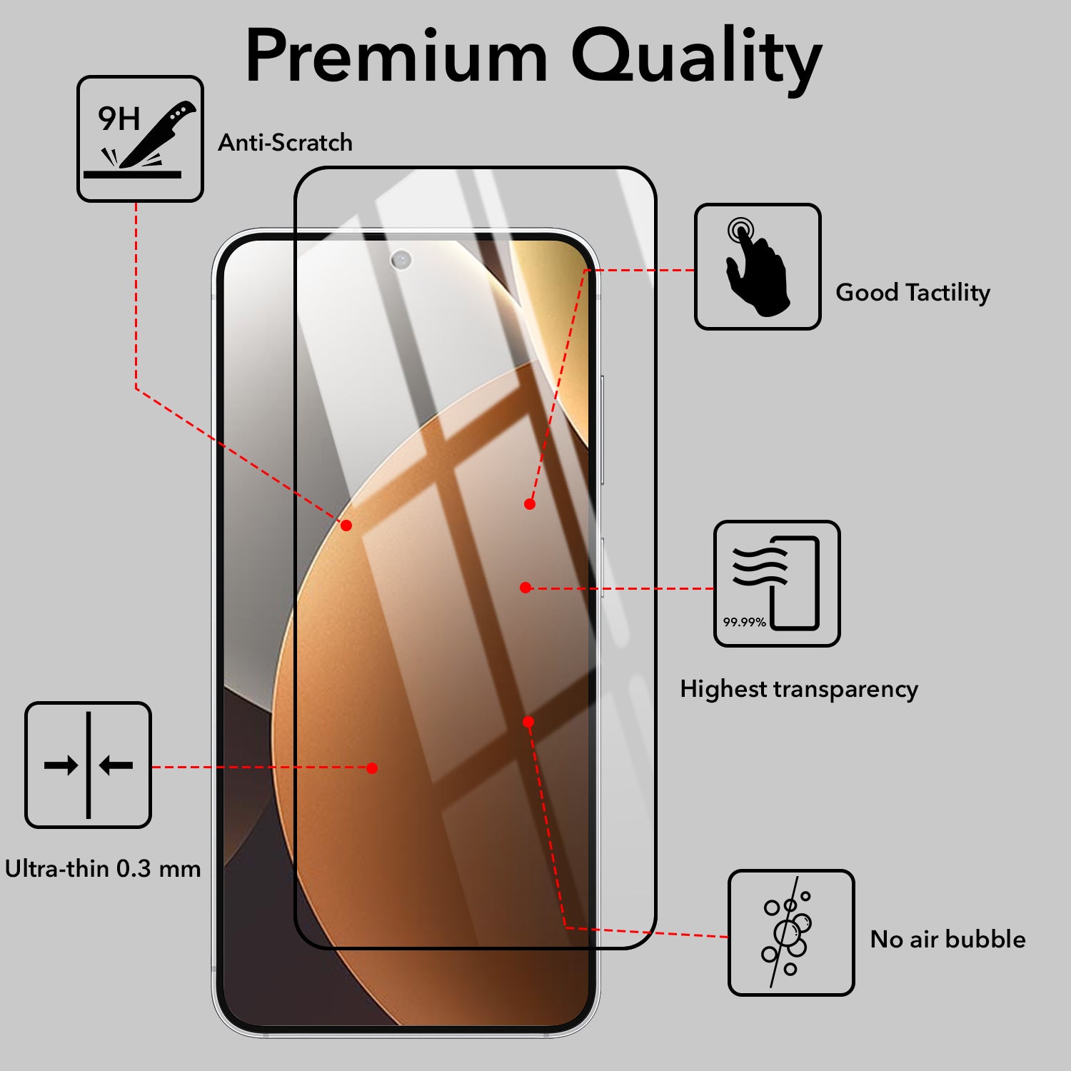 Tempered Glass For Xiaomi Redmi Note 15 Pro 5G Military-Grade Gorilla Screen Protector With Installation Kit | Shatterproof, Full Coverage, HD Clear, Scratch Resistant (Pack of 1)