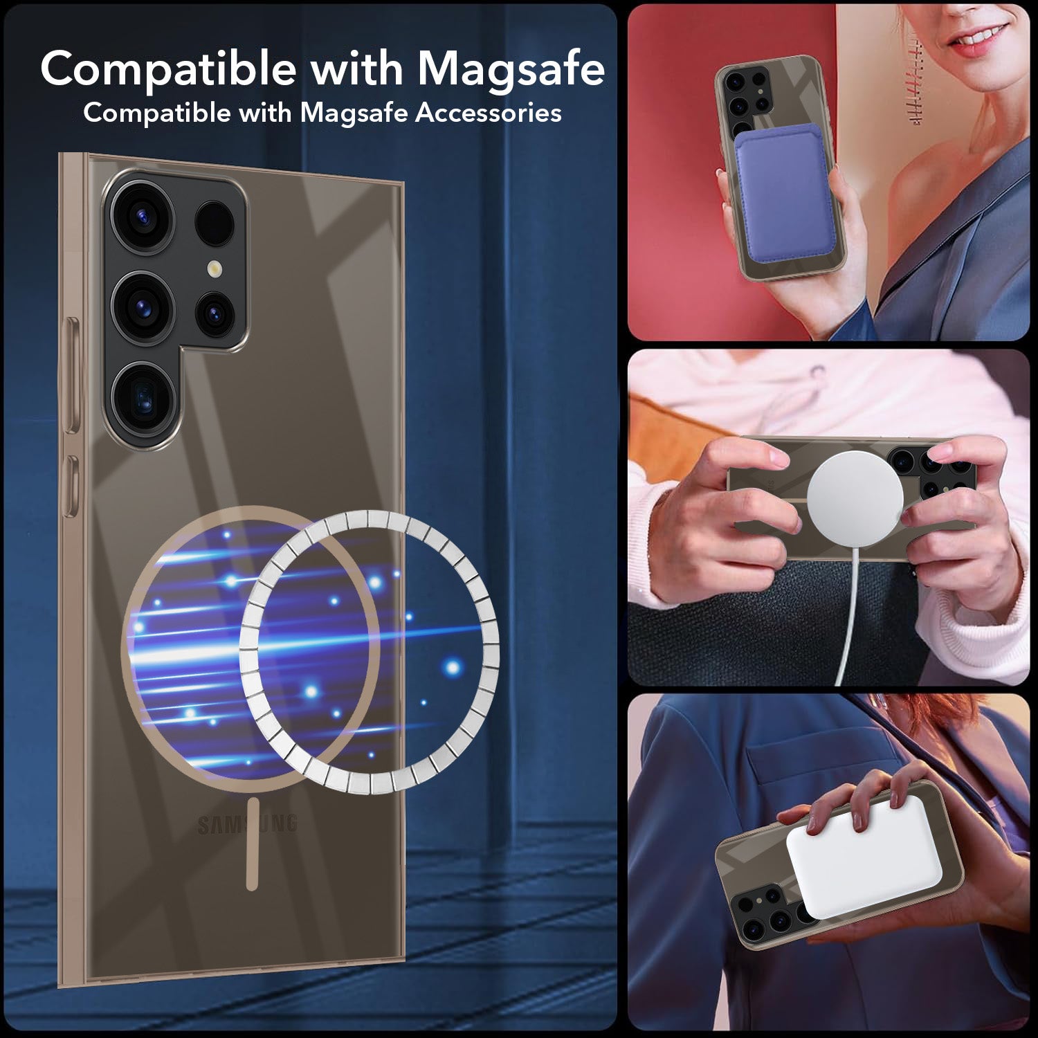 For Samsung Galaxy S23 Ultra 5G Back Cover Case (MagSafe Wireless Charging Support |Camera Protection Bump)