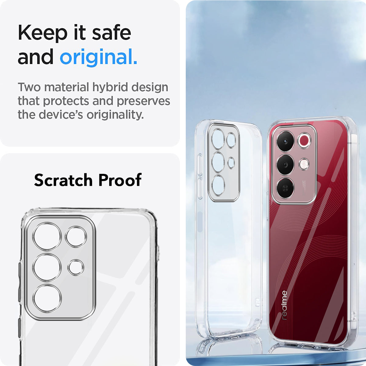 For Realme 15X Back Cover Case Silicone (Clear Shockproof Case with Camera Protection | Soft and Flexible | Transparent)