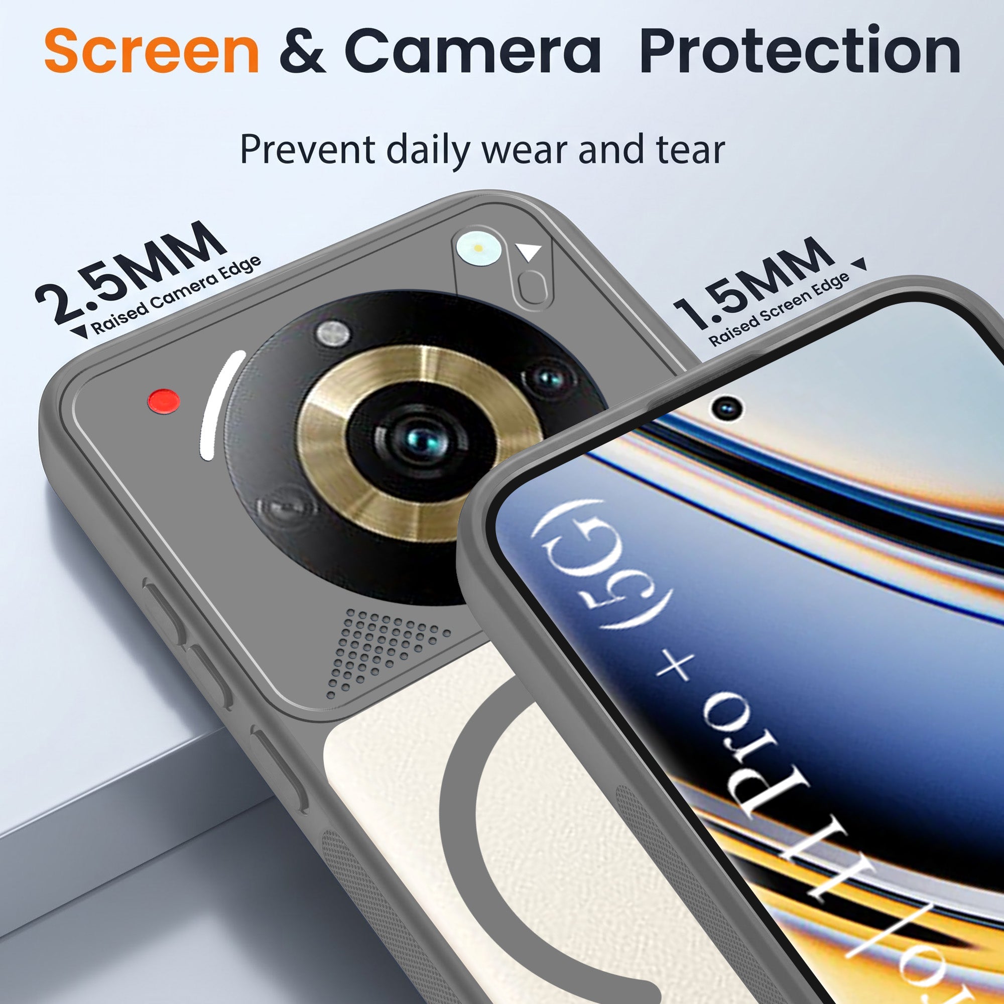 For Realme 11 Pro 5G | Realme 11 Pro Plus 5G Back Cover Case Lifetime Anti-Yellow Clear (Camera Protection | Side Grip | Wireless MagSafe Compatible)