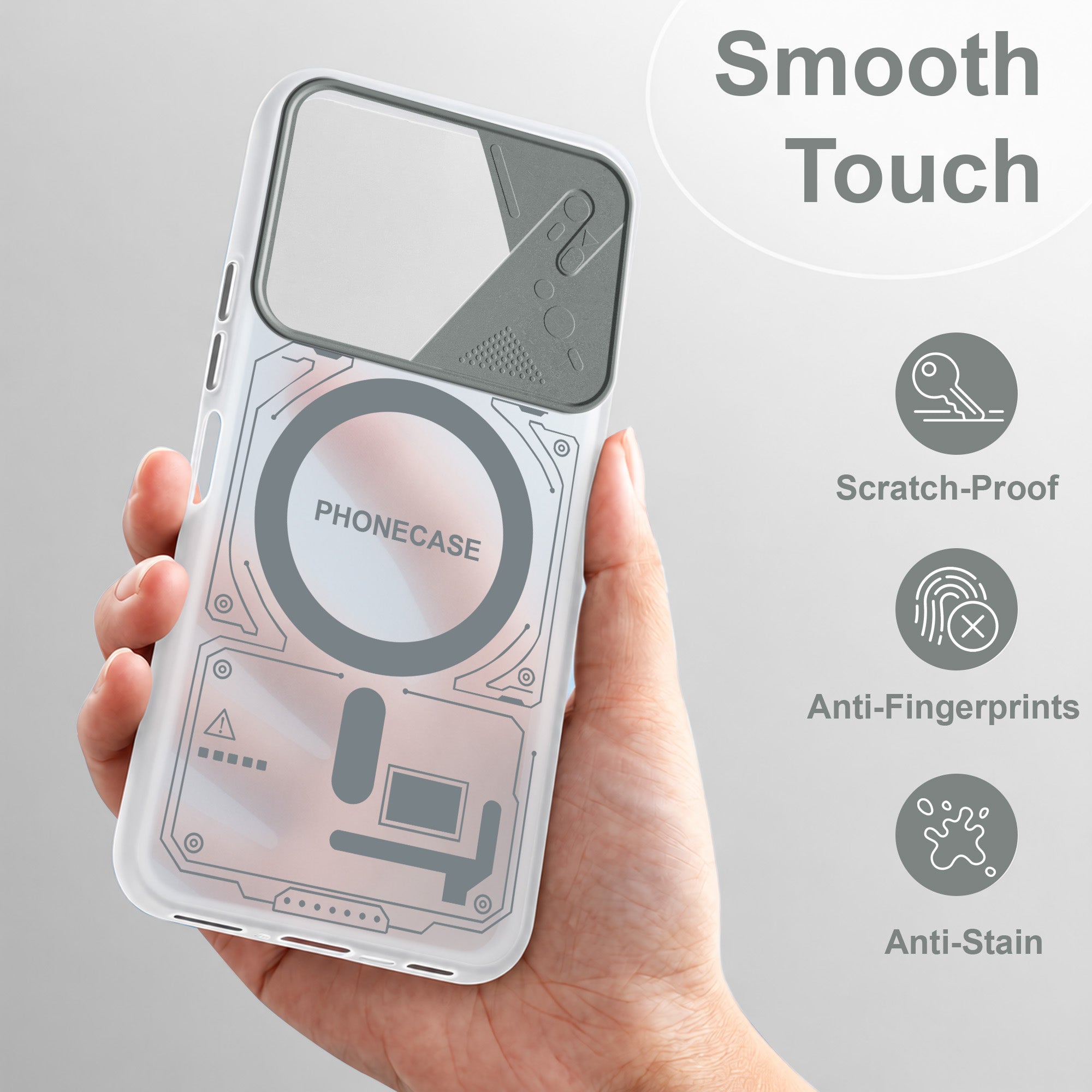 For Redmi A7 4G Metallic Back Cover Case (Metallic Camera Protection & Buttons | Translucent Milky Shade | Hard Polycarbonate)