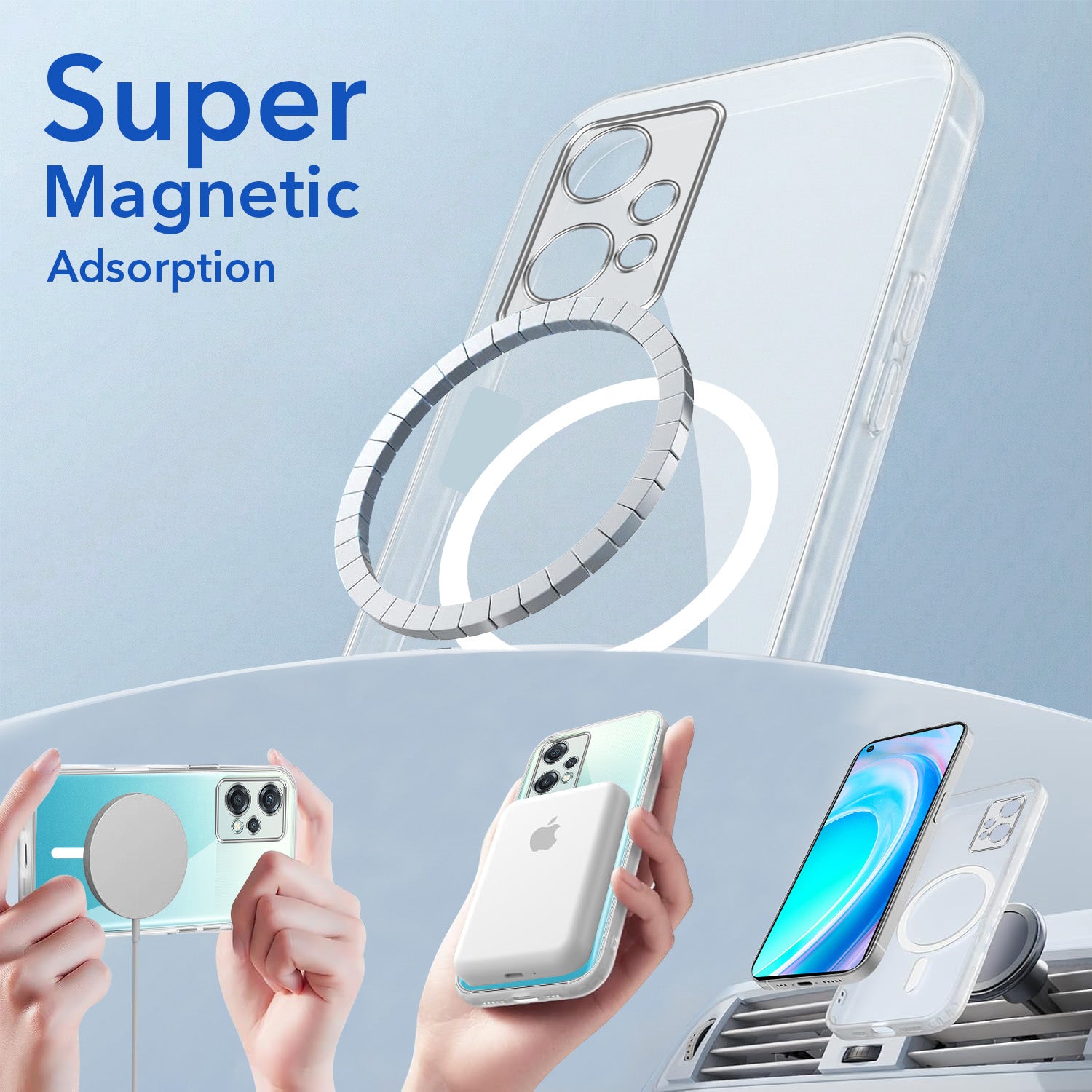 For OnePlus Nord CE 2 Lite 5G Back Cover Case Lifetime Anti-Yellow MagSafe Compatible Clear (Sleek Hard Crystal | Shockproof and Camera Protection)