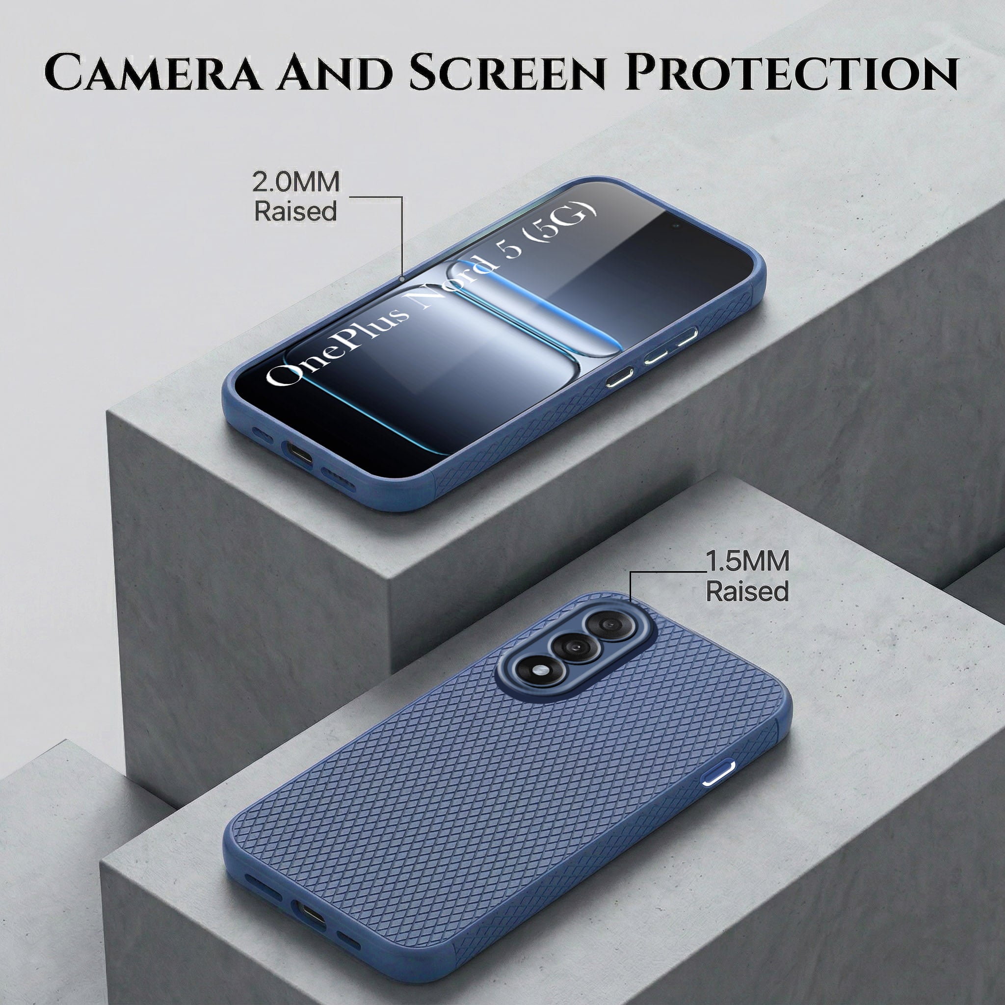 For Oneplus Nord 5 Combo with Back Cover and 9H Tempered Glass (Liquid Silicone | Camera Protection | Oleophobic Coating Screen Glass)