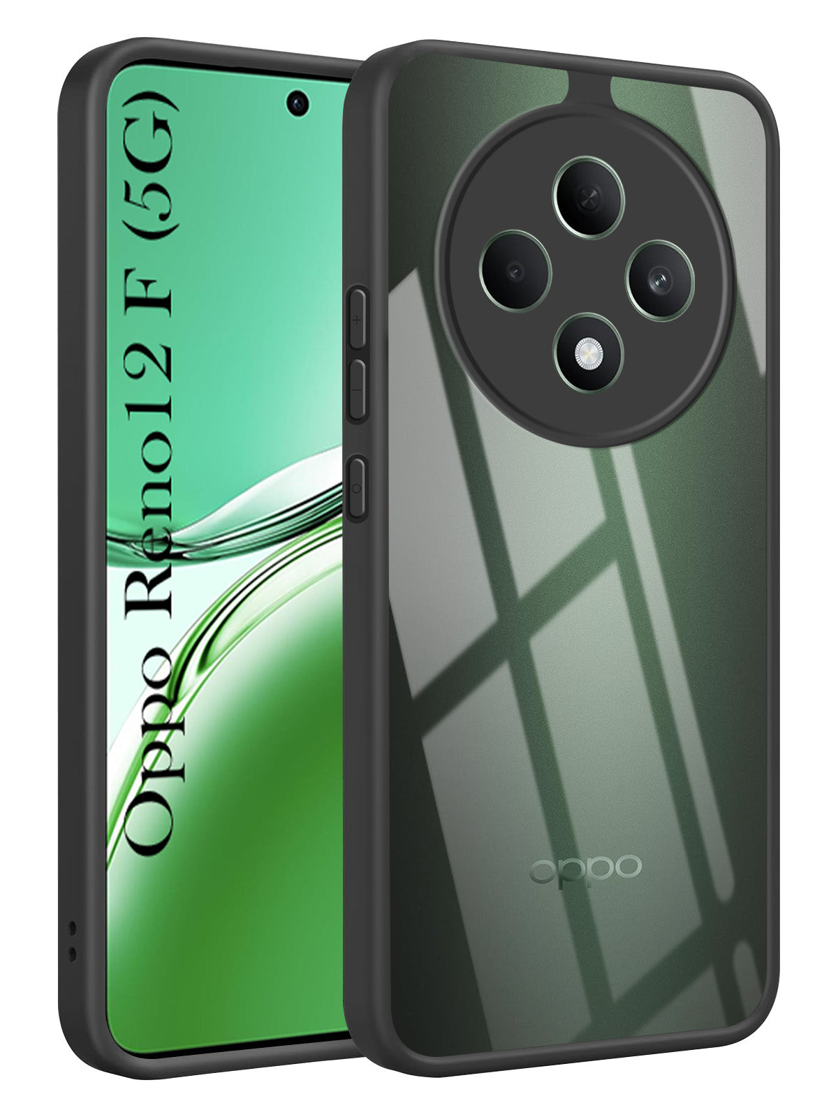For Oppo Reno 12F Back Cover Case (Lifetime Anti Yellow | Anti Scratch | Crystal Clear Shockproof)