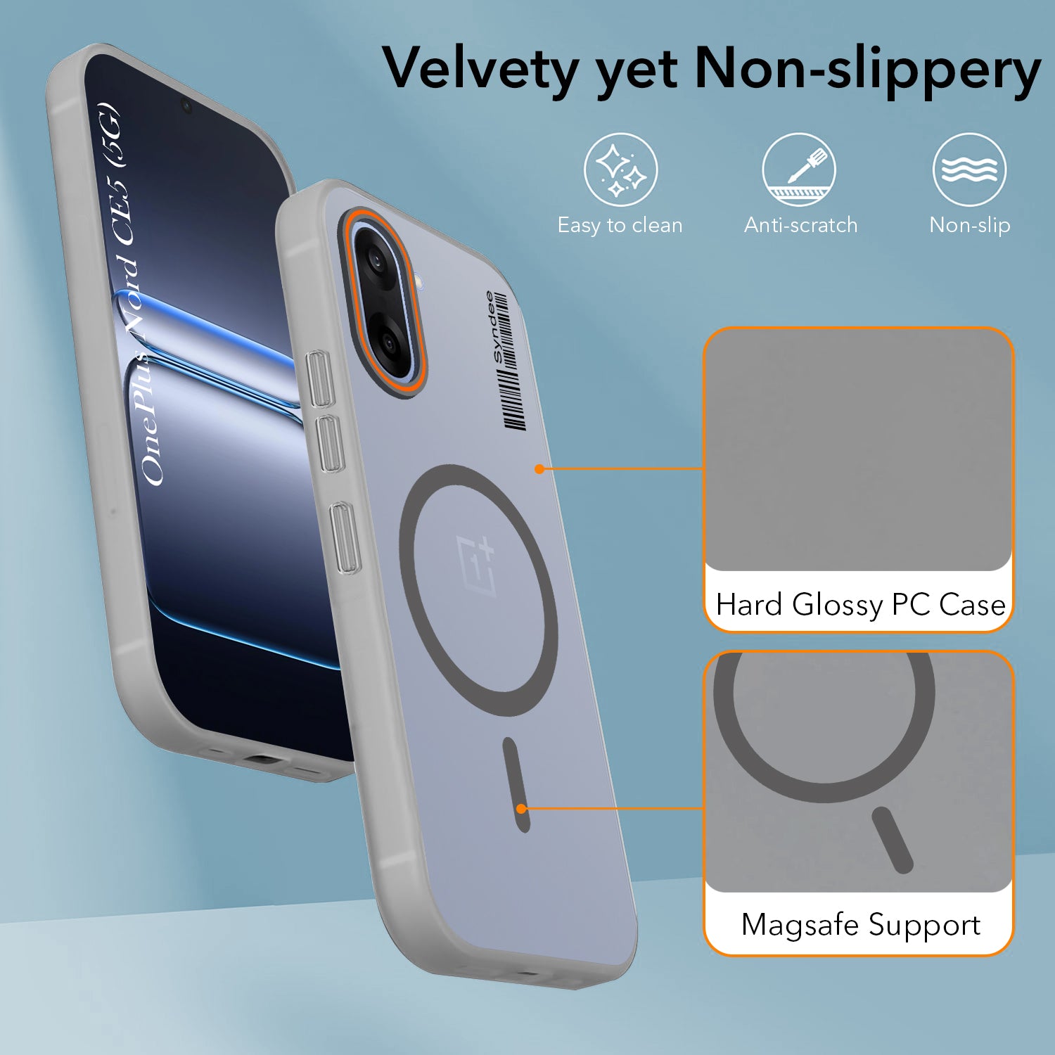 For Oneplus Nord CE 5 Back Cover Case (Soft Touch | Camera Bump Protection | MagSafe Compatible | Matte Finish)