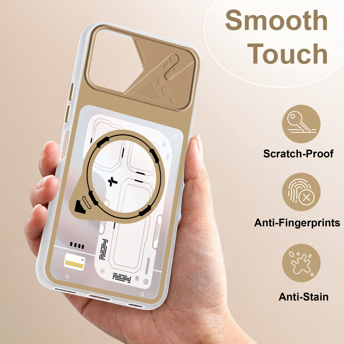 For Samsung Galaxy A07 5G | F70e 5G Metallic Back Cover Case (Metallic Camera Protection & Buttons | Translucent Milky Shade | Hard Polycarbonate)