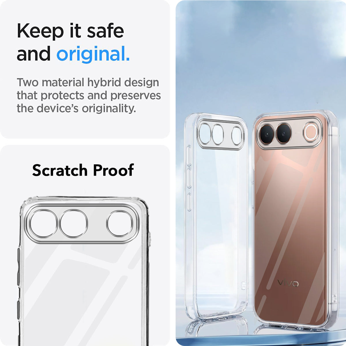 For Vivo S2 5G Back Cover Case Silicone (Clear Shockproof Case with Camera Protection | Soft and Flexible | Transparent)