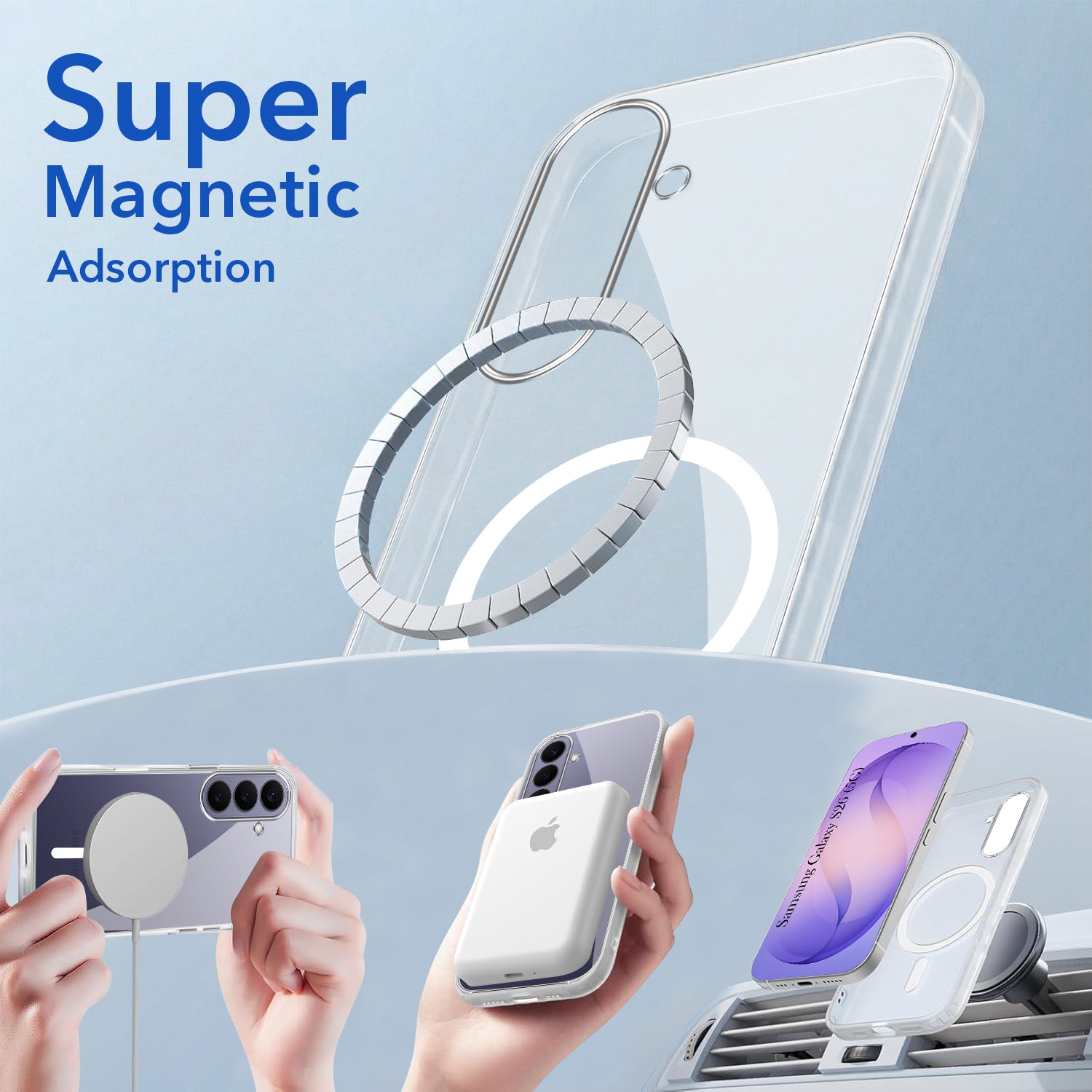 For Samsung Galaxy S26 5G Back Cover Case Lifetime Anti-Yellow MagSafe Compatible Clear  (Sleek Hard Crystal | Shockproof and Camera Protection)