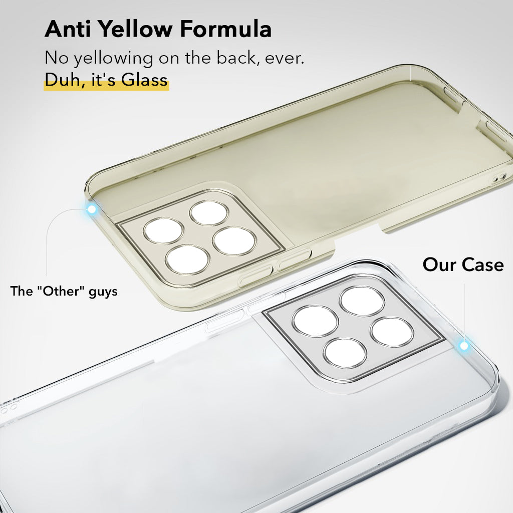 For Motorola Moto G67 Power | G57 Power Back Cover Case Lifetime Anti-Yellow Clear (Sleek Hard Crystal | Shockproof and Camera Protection)