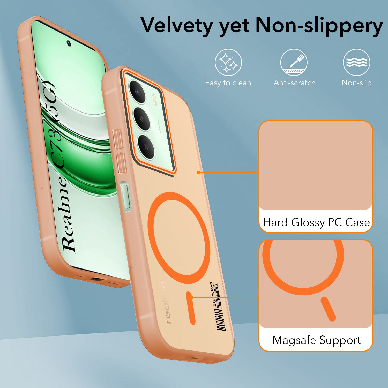 For Realme C73 Back Cover Case (Soft Touch | Camera Bump Protection | MagSafe Compatible | Matte Finish)