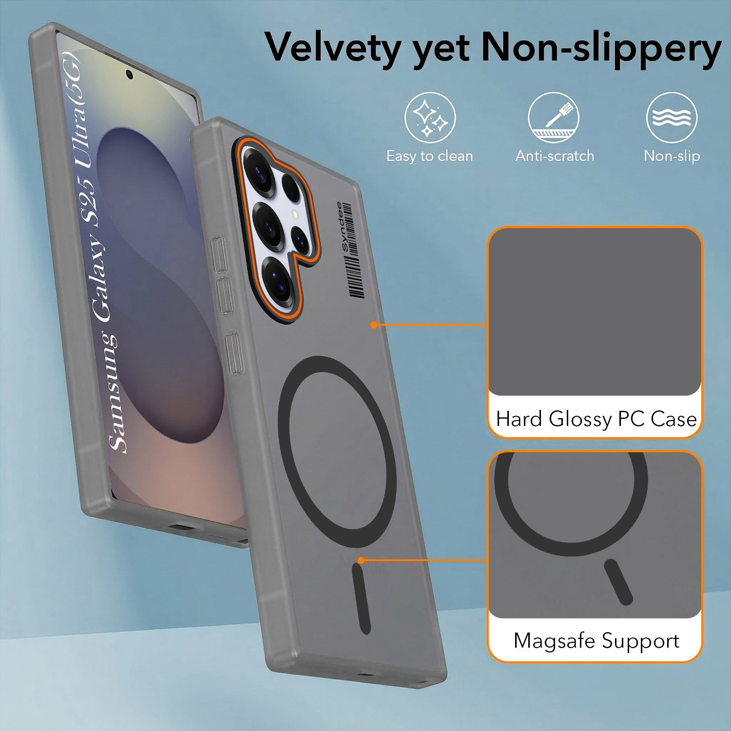 For Samsung Galaxy S25 Ultra Back Cover Case (Soft Touch | Camera Bump Protection | MagSafe Compatible | Matte Finish)