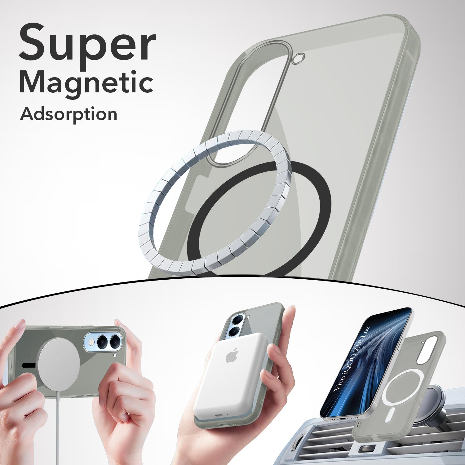 For Vivo iQOO Z10 Lite Back Cover Case Lifetime Anti-Yellow MagSafe Compatible Clear (Sleek Hard Crystal | Shockproof and Camera Protection)