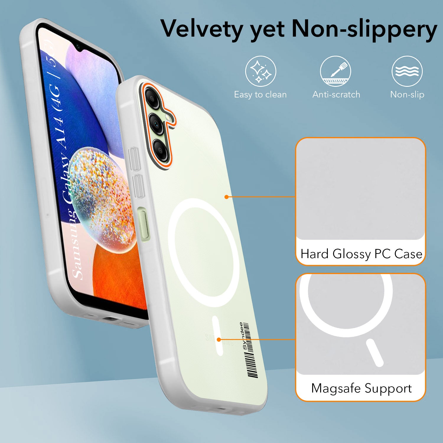 For Samsung Galaxy A14 4G | 5G Back Cover Case (Soft Touch | Camera Bump Protection | MagSafe Compatible | Matte Finish)