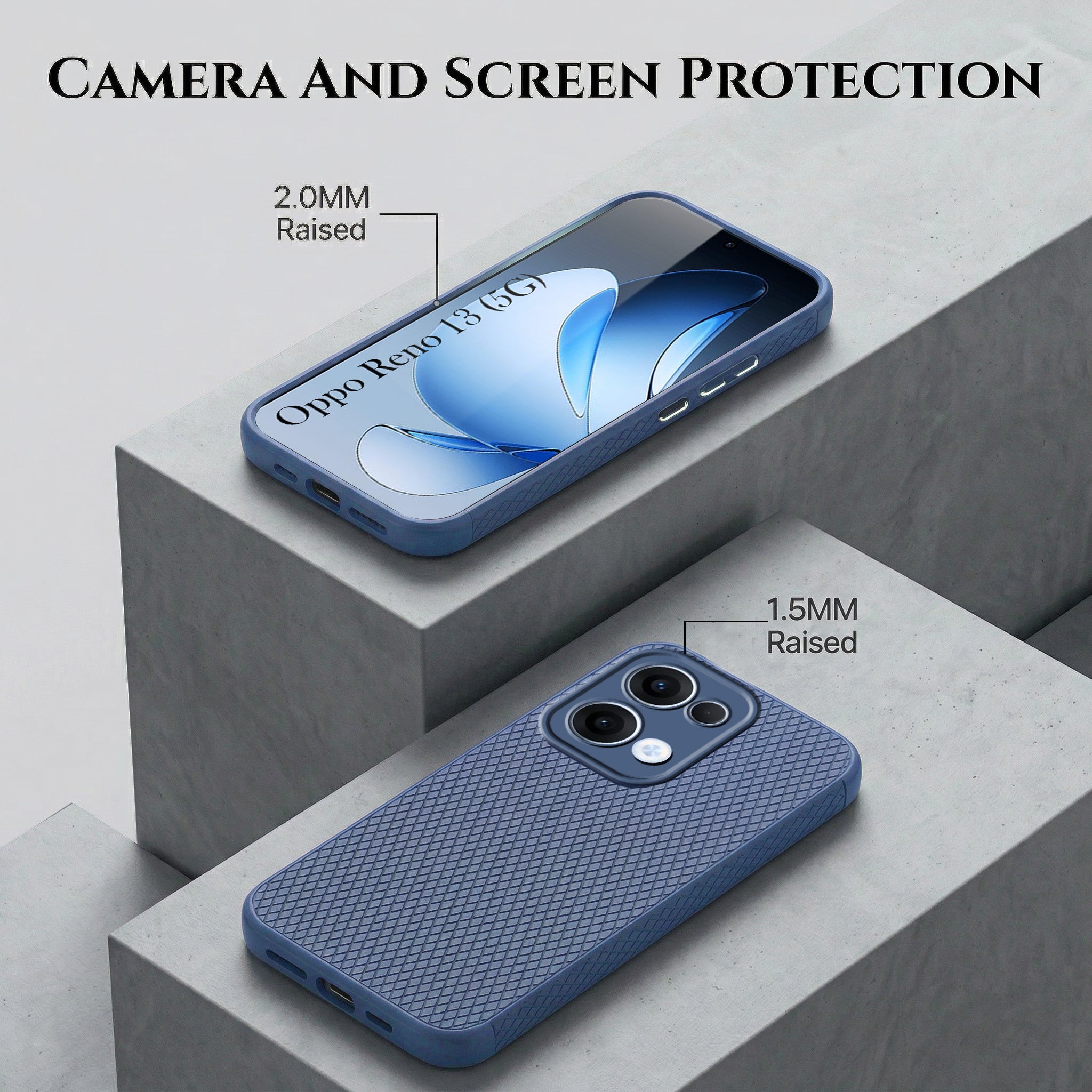 For Oppo Reno13 5G | Oppo Reno 13 5G Combo with Back Cover and 9H Tempered Glass (Liquid Silicone | Camera Protection | Oleophobic Coating Screen Glass)