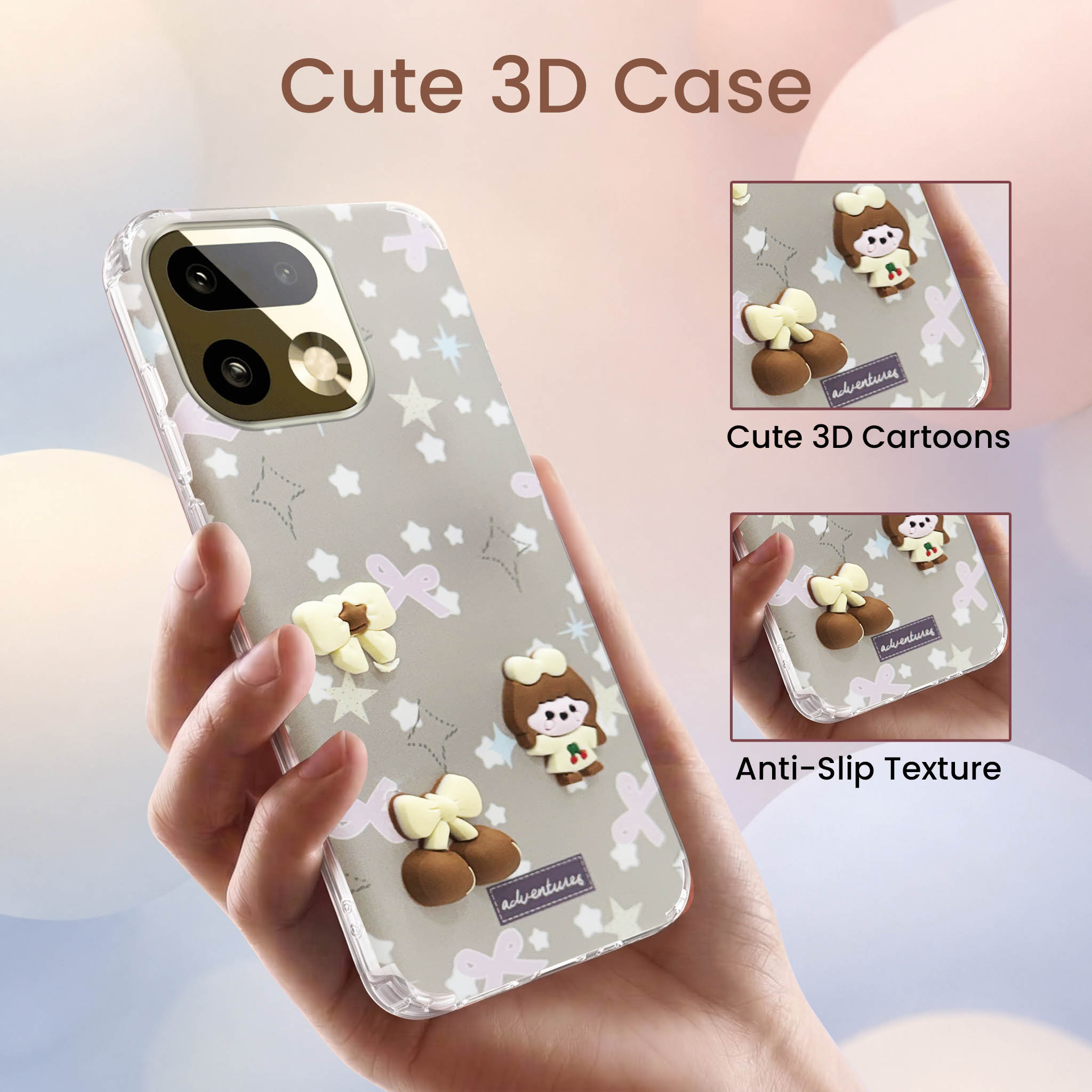 For Realme 16 Pro Plus 5G Back Cover Case (3D Cute Cartoons | Hard Back Side Soft | Matte Premium Finish | HD Printing)