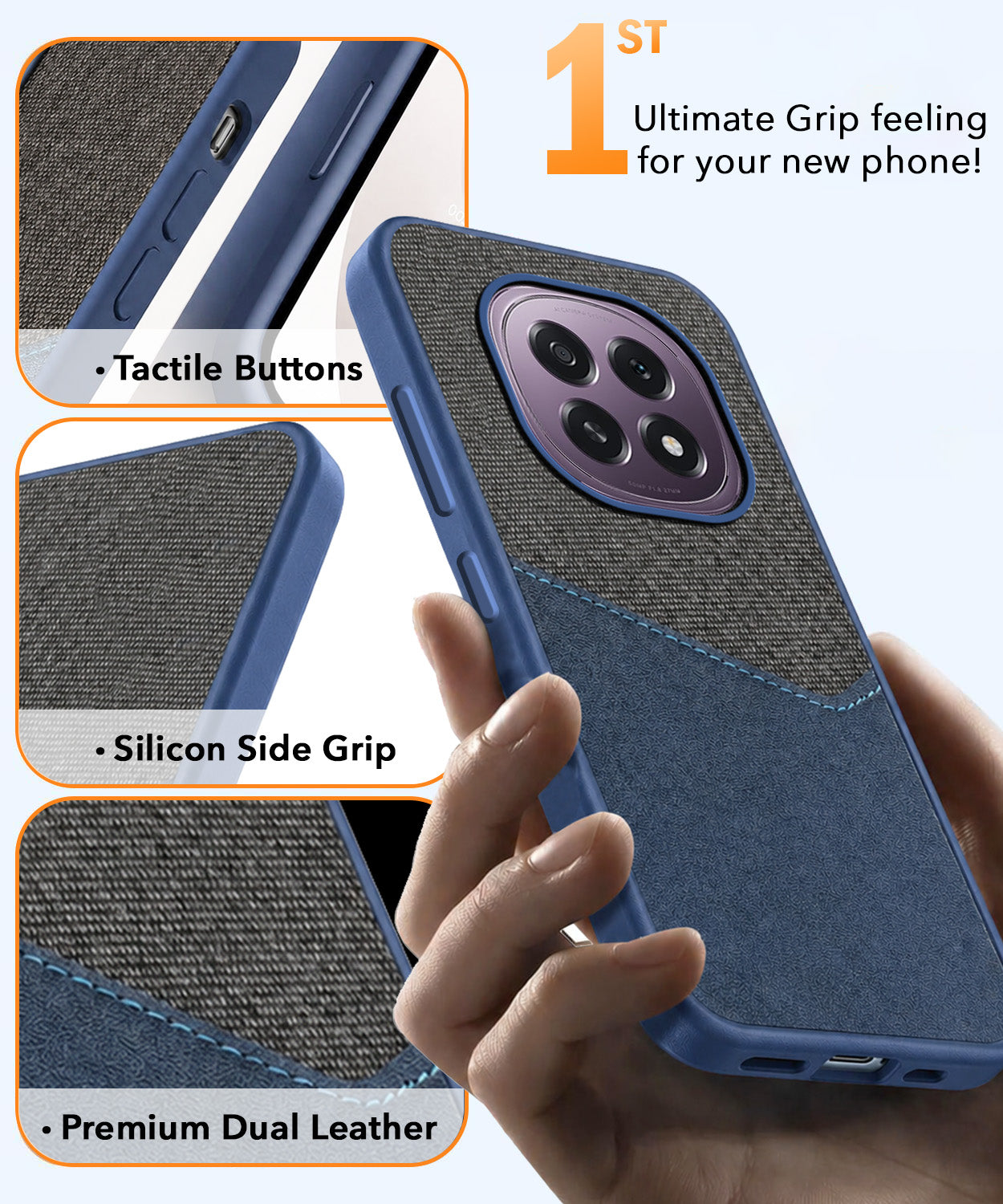 For Oppo F29 Back Cover Case (Dual PU Leather Stitch | Professional Minimalist | Soft and Flexible)