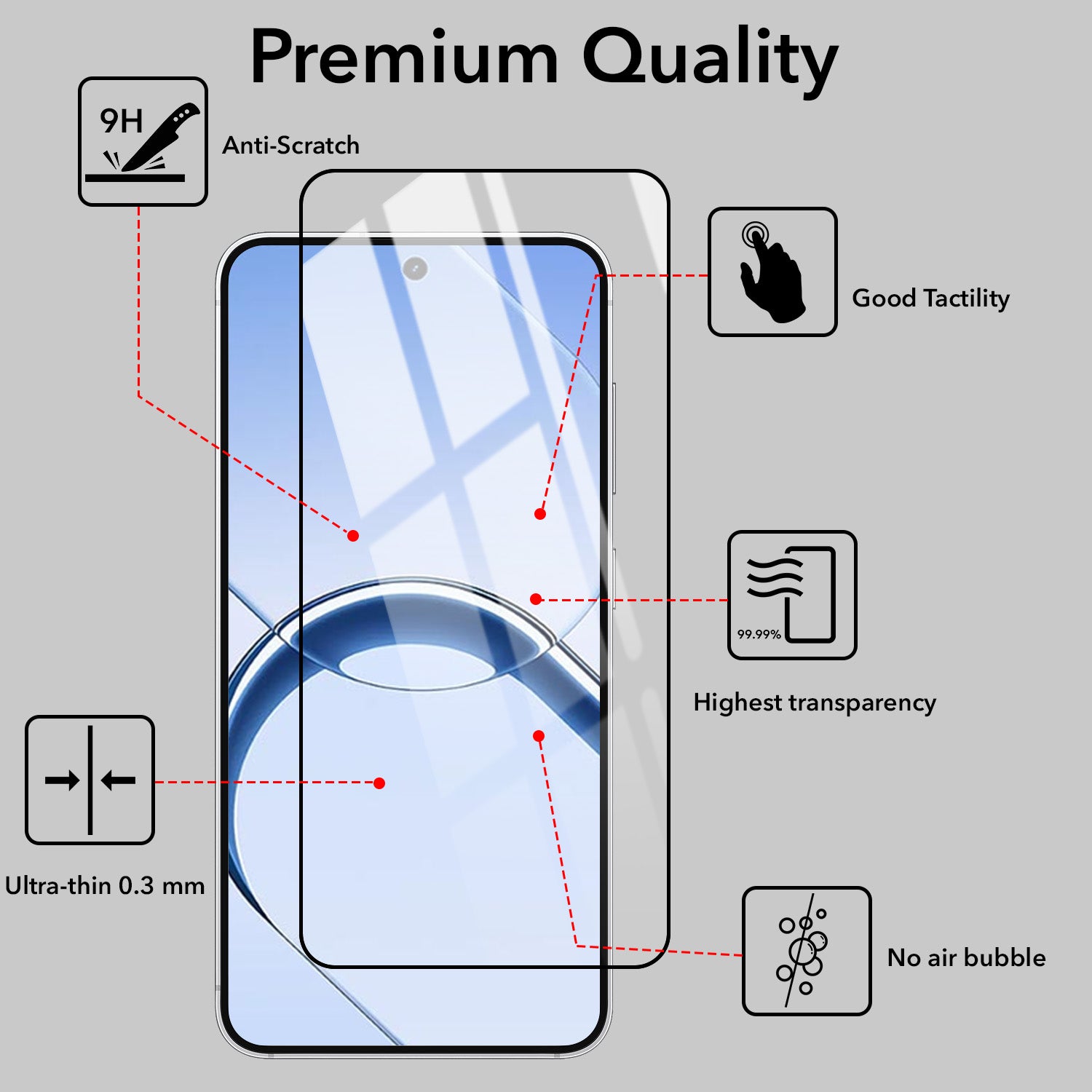 (Pack of 2) Tempered Glass For Realme 16 Military-Grade Gorilla Screen ProtectorWith Installation Kit | Shatterproof, Full Coverage, HD Clear, Scratch Resistant