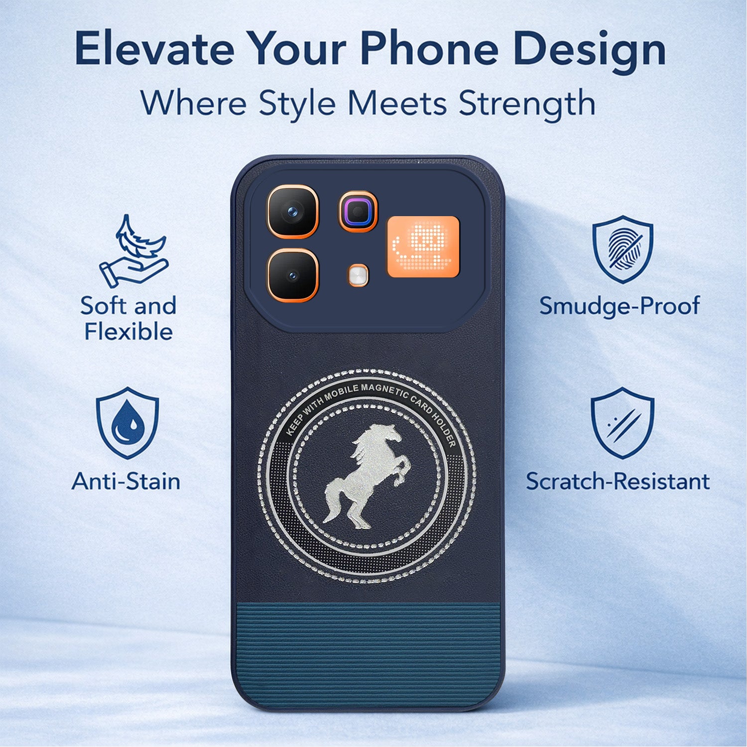 For Infinix Note 60 Pro 5G Back Cover Case PU Leather Finish (Professional Minimalist Texture | MagSafe Compatile | Camera Protection | Sleek Sober Formal)
