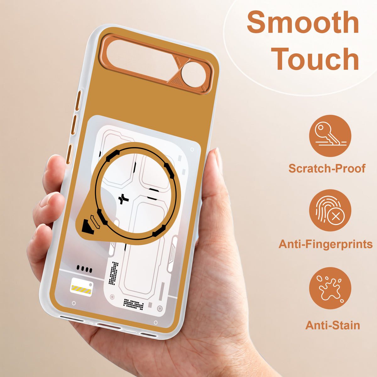 For Realme 16 Metallic Back Cover Case (Metallic Camera Protection & Buttons | Translucent Milky Shade | Hard Polycarbonate)