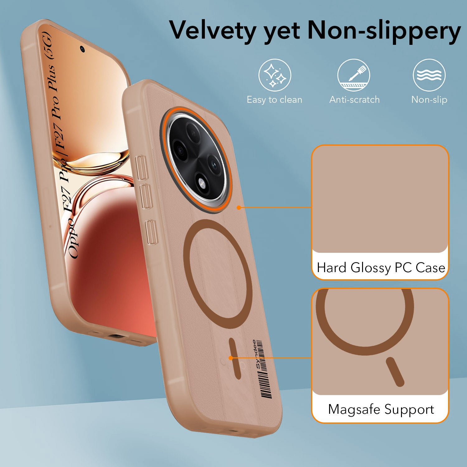 For Oppo F27 Pro | Oppo F27 Pro Plus Back Cover Case (Soft Touch | Camera Bump Protection | MagSafe Compatible | Matte Finish)