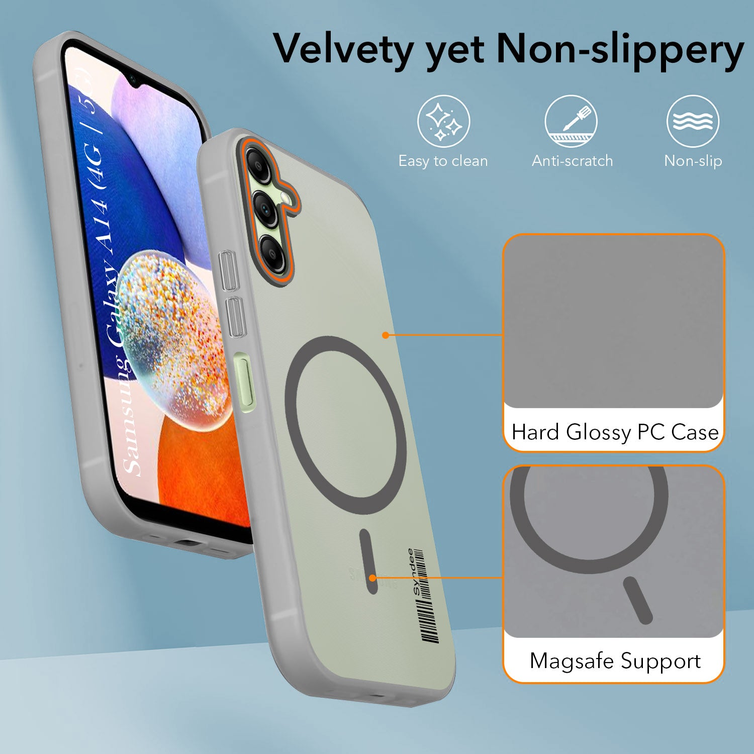 For Samsung Galaxy A14 4G | 5G Back Cover Case (Soft Touch | Camera Bump Protection | MagSafe Compatible | Matte Finish)