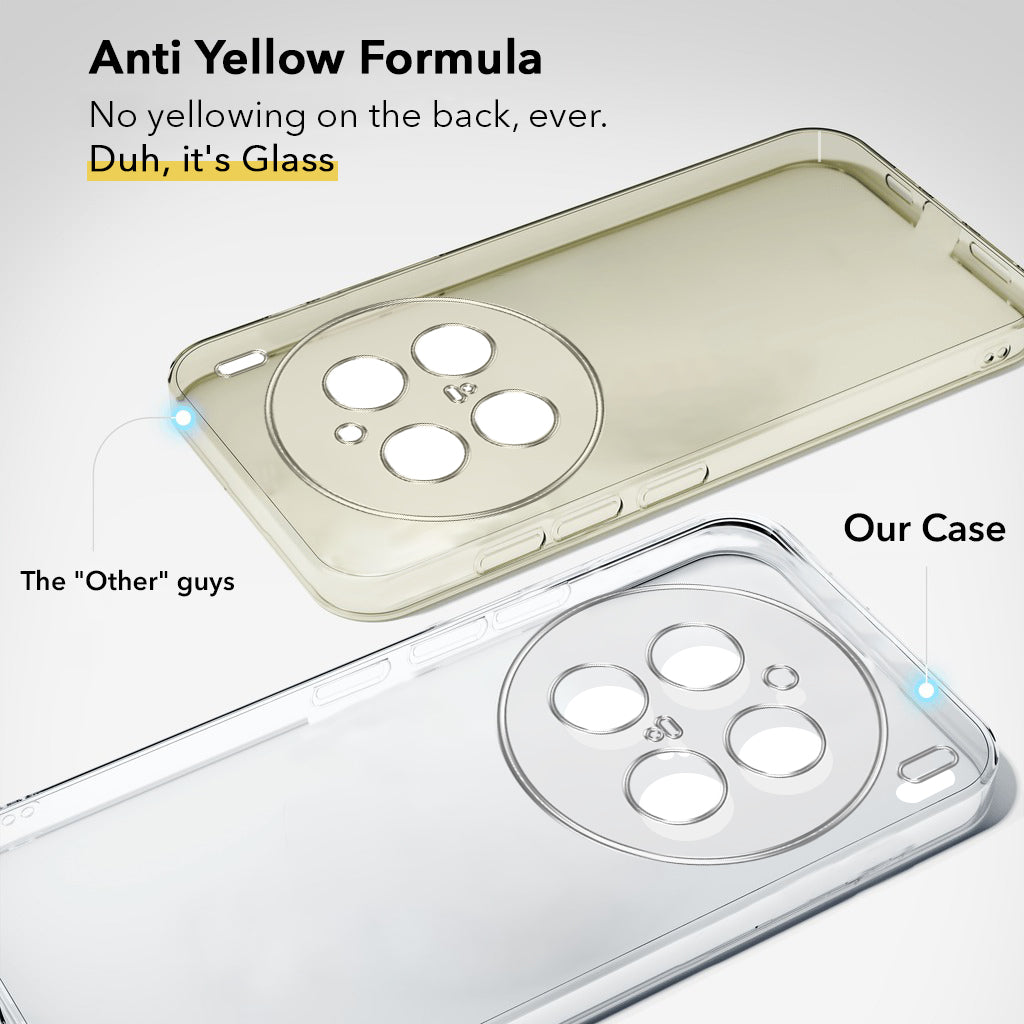 For Vivo X200 Pro 5G  Back Cover Case (Hard Anti Yellow Clear Case | Sleek Hard Crystal Clear | Drop & Camera Protection | Shockproof Polycarbonate)
