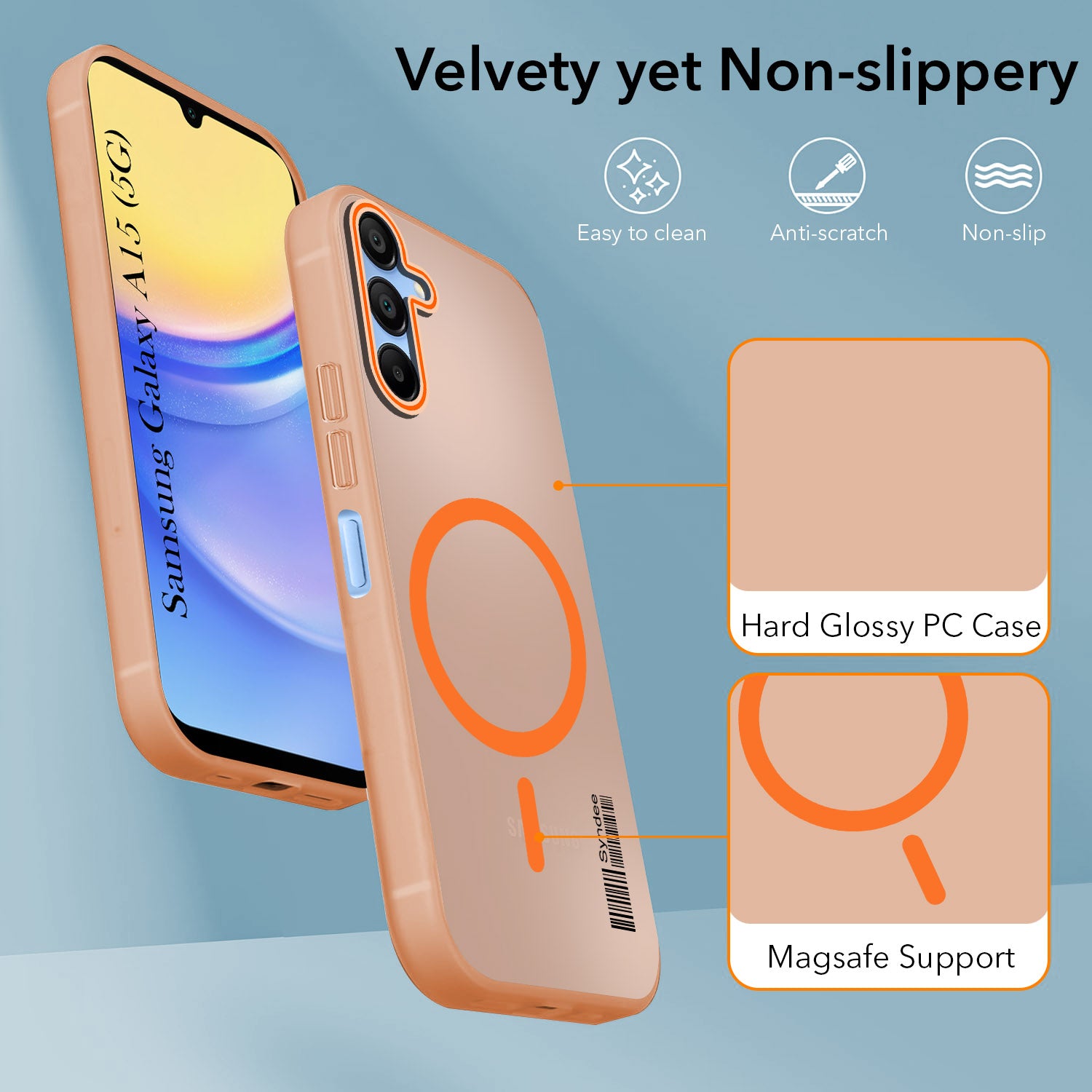 For Samsung Galaxy A15 5G Back Cover Case (Soft Touch | Camera Bump Protection | MagSafe Compatible | Matte Finish)