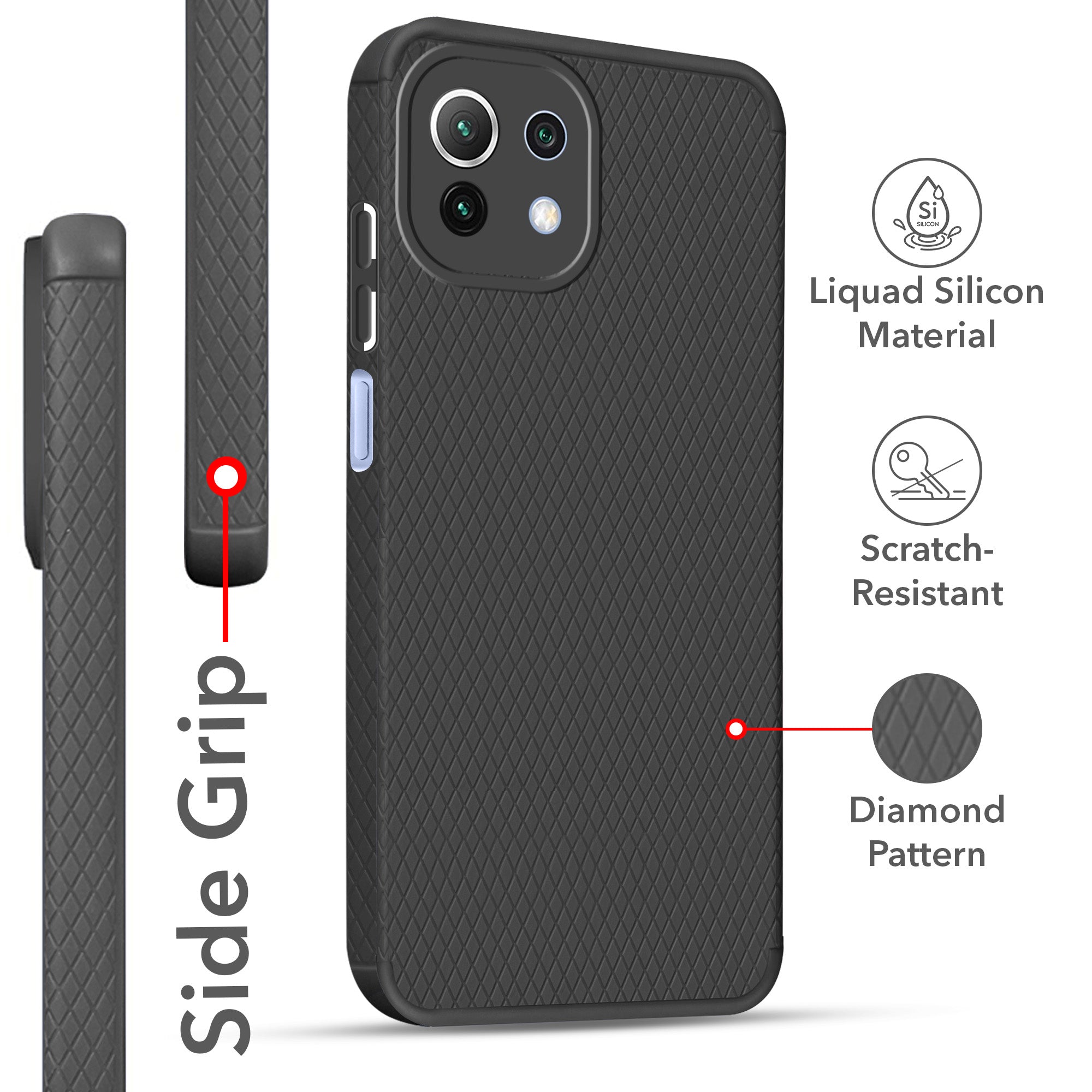 For Xiaomi Mi 11 Lite 4G | 11 Lite 5G Back Cover ( Silicone Clear Shockproof Case with Camera Protection | Soft and Flexible | Transparent)