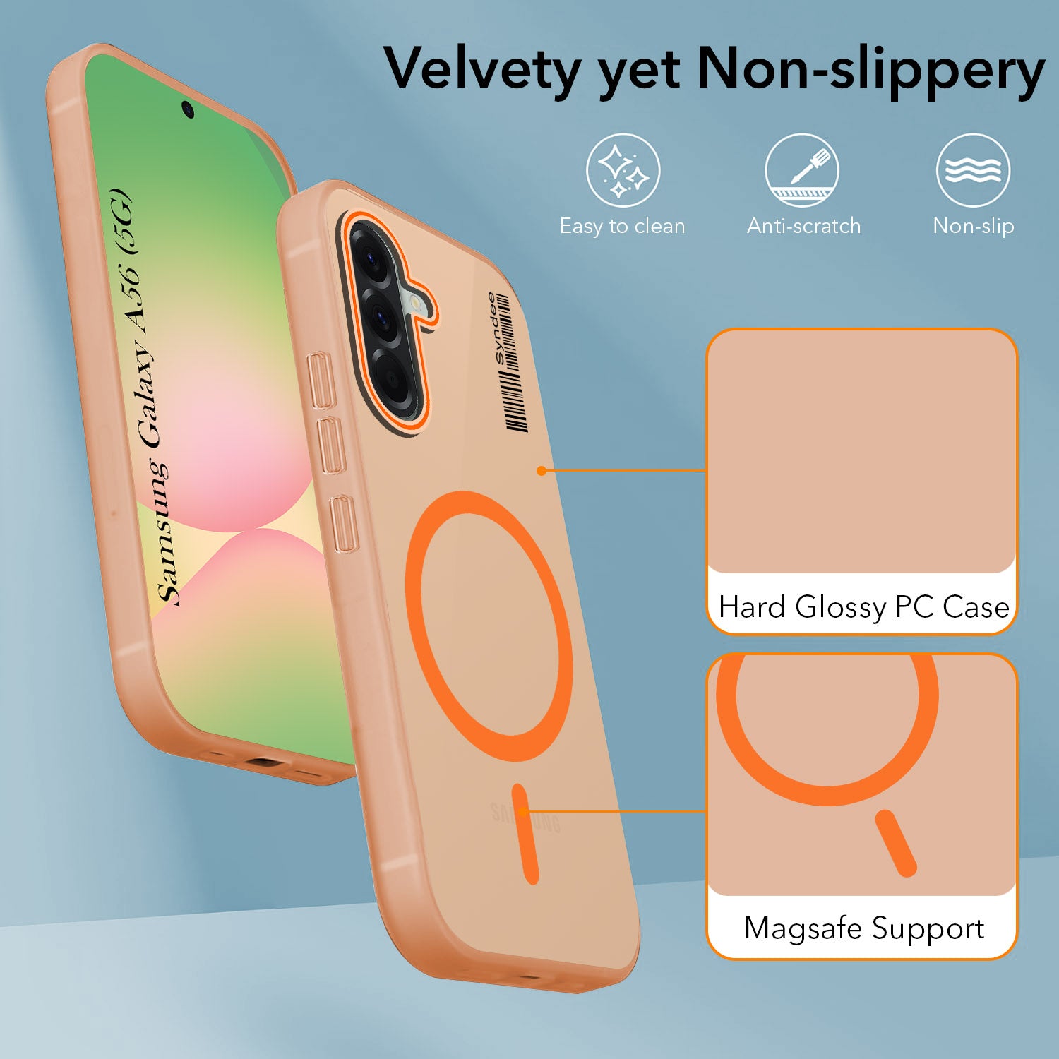 For Samsung Galaxy A56 Back Cover Case (Soft Touch | Camera Bump Protection | MagSafe Compatible | Matte Finish)