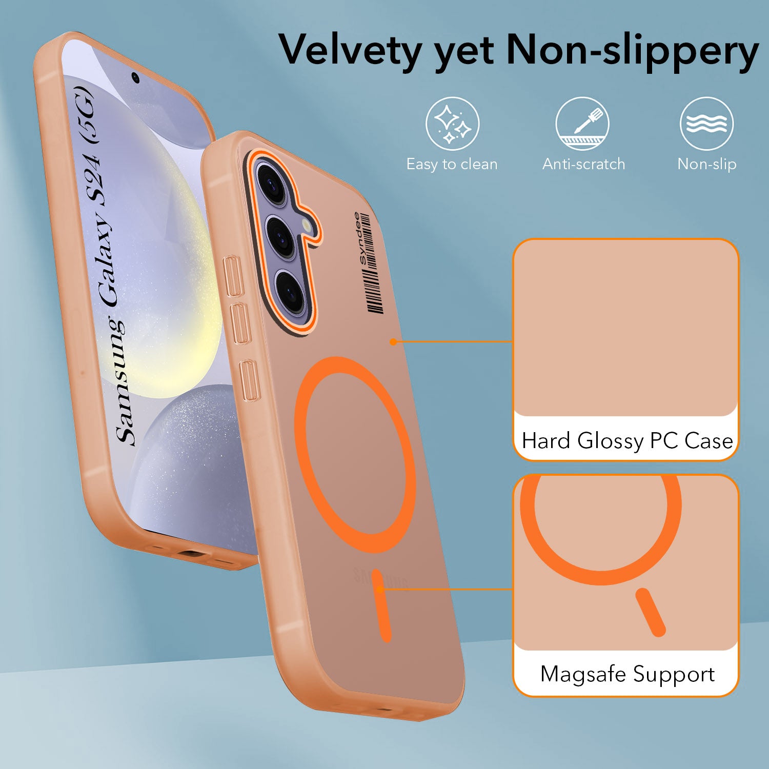 For Samsung Galaxy S24 Back Cover Case (Soft Touch | Camera Bump Protection | MagSafe Compatible | Matte Finish)