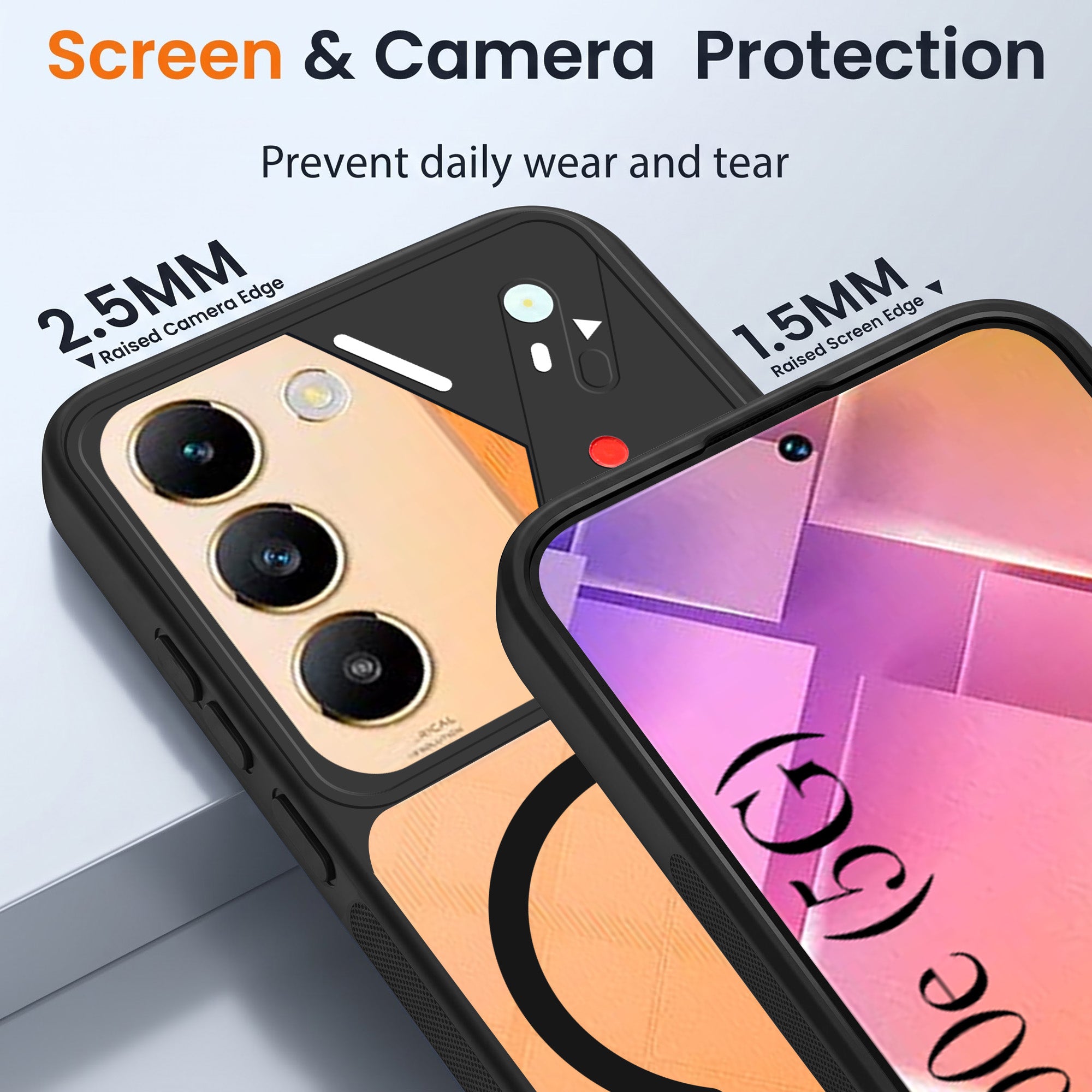 For Vivo Y200e Back Cover Case Lifetime Anti-Yellow Clear (Camera Protection | Side Grip | Wireless MagSafe Compatible)
