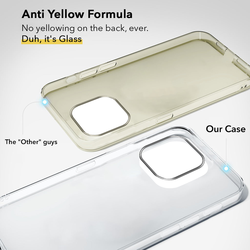 For Apple iPhone 15 Pro Max Back Cover Case (Hard Anti Yellow Clear Case | Drop & Camera Protection | Shockproof Polycarbonate)