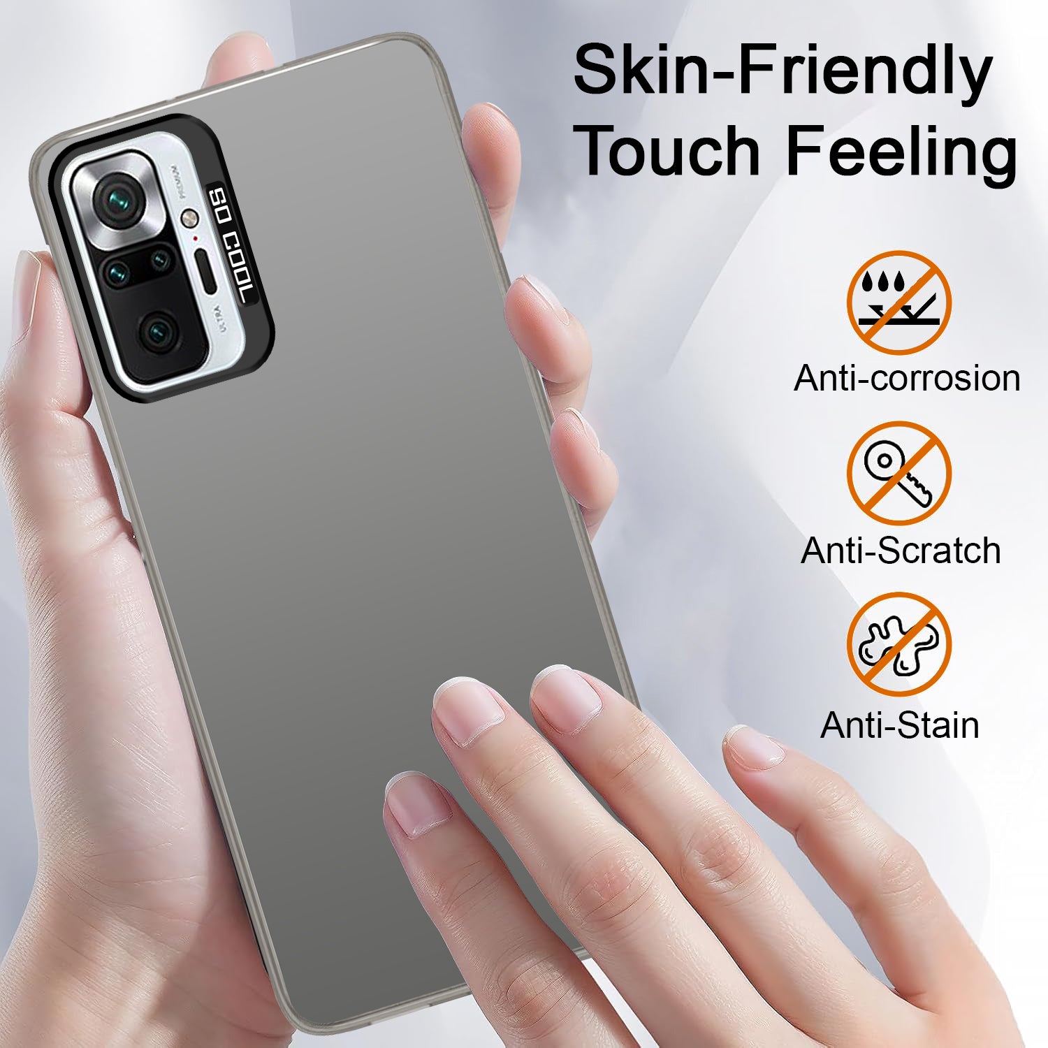 For Hard Back Cover Case Xiaomi Mi Redmi Note 10 Pro | 10 Pro Max (Velvet Touch | Professional Glossy Finish | Camera Protection Bump)