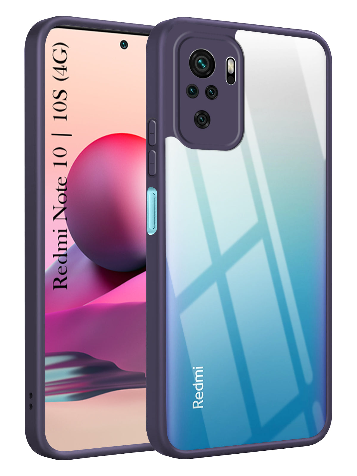 For Redmi Note 10 | Note 10S Back Cover Case Ultra-Hybrid (Lifetime Anti Yellow | Anti Scratch | Crystal Clear Shockproof)