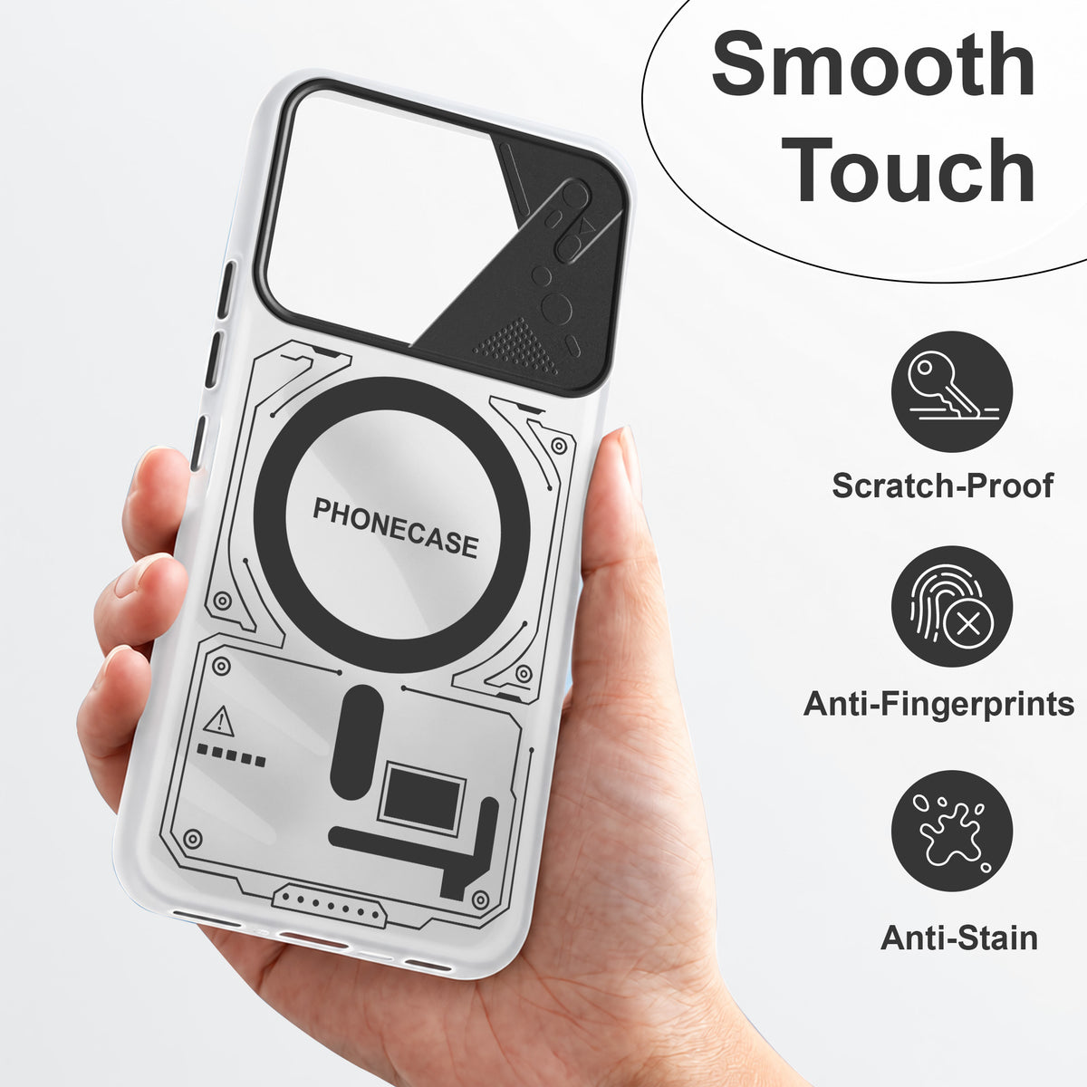 For Motorola Edge 70 Pro | Edge 70 Pro Plus Metallic Back Cover Case (Metallic Camera Protection & Buttons | Translucent Milky Shade | Hard Polycarbonate)