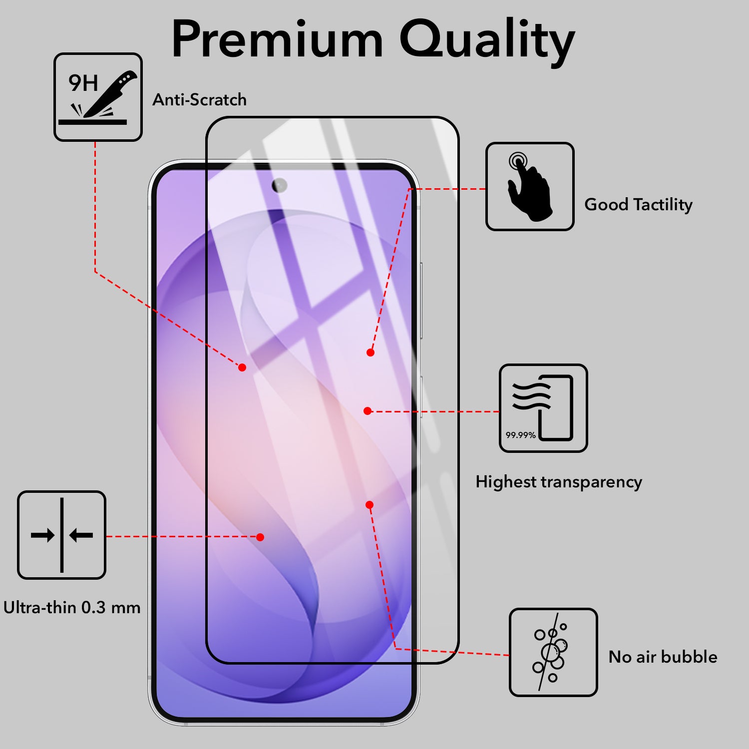 (Pack of 2) Tempered Glass For Samsung Galaxy S26 Plus Military-Grade Gorilla Screen Protector With Installation Kit | Shatterproof, Full Coverage, HD Clear, Scratch Resistant
