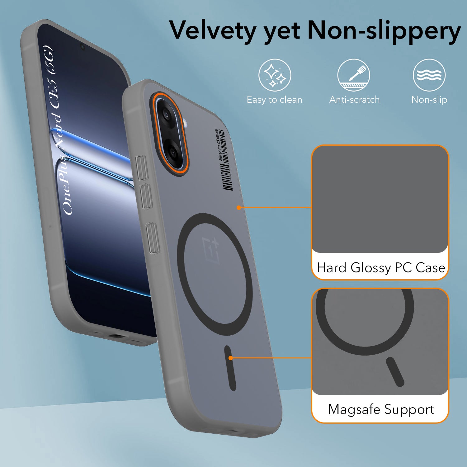 For Oneplus Nord CE 5 Back Cover Case (Soft Touch | Camera Bump Protection | MagSafe Compatible | Matte Finish)