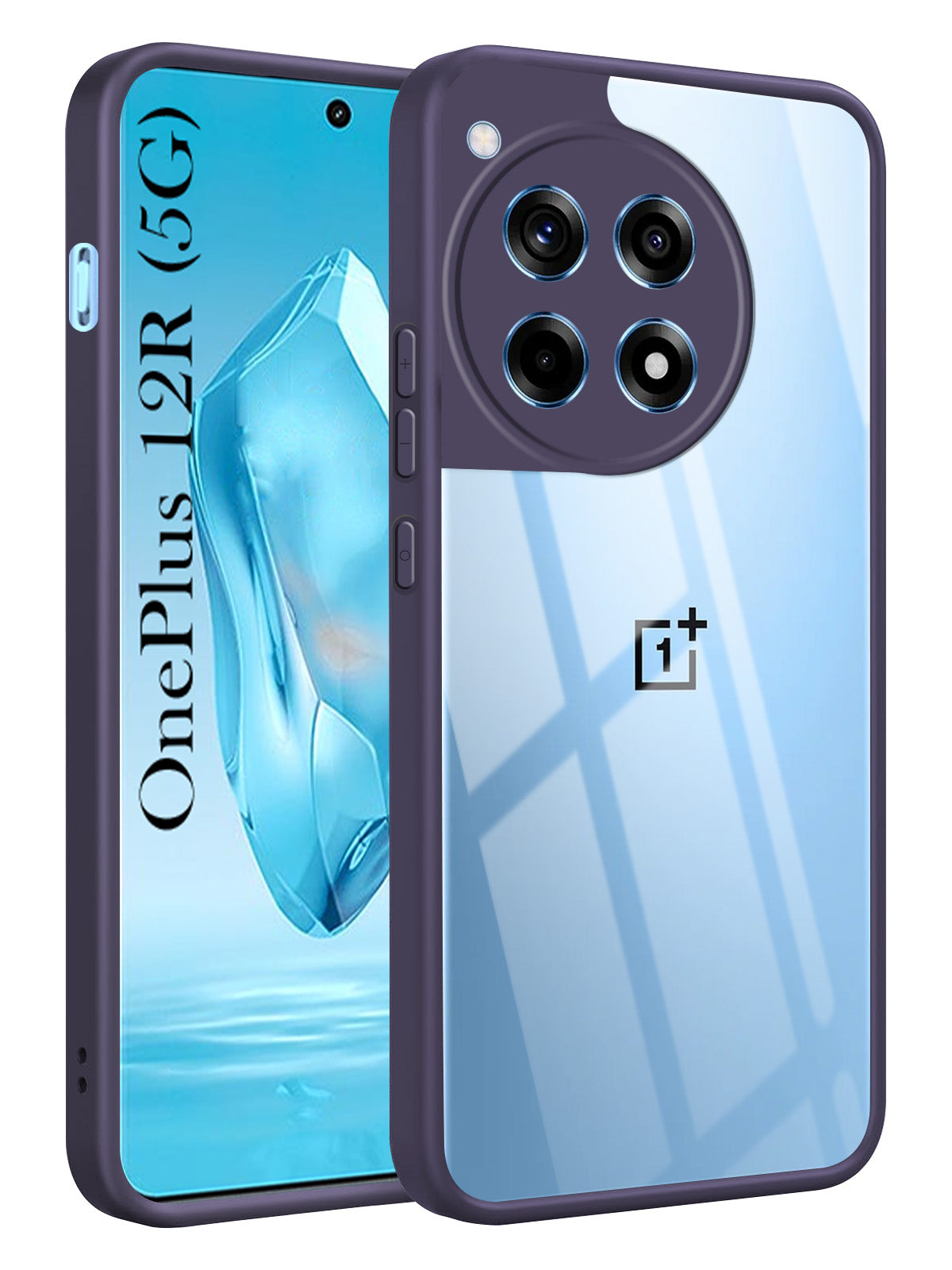 For OnePlus 12R 5G Back Cover Case (Lifetime Anti Yellow | Anti Scratch | Crystal Clear Shockproof)