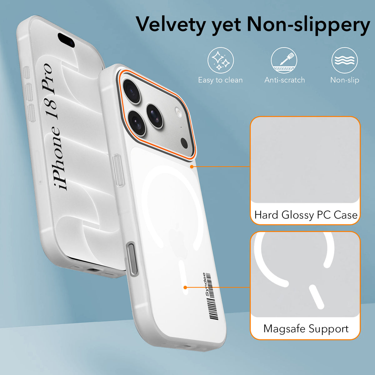 For Apple iPhone 18 Pro Back Cover Case (Soft Touch | Camera Bump Protection | MagSafe Compatible | Matte Finish)