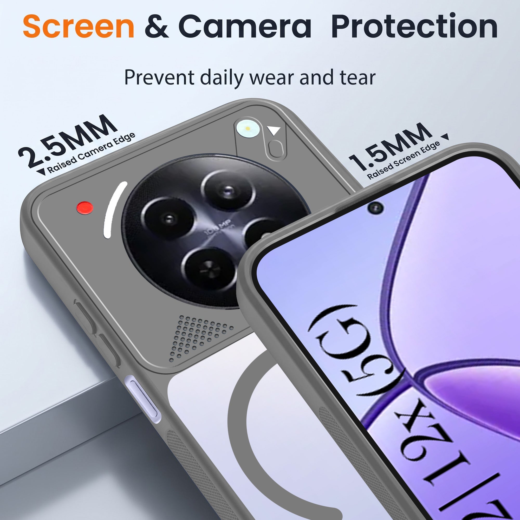 For Realme 12 | Realme 12X Back Cover Case Lifetime Anti-Yellow Clear (Camera Protection | Side Grip | Wireless MagSafe Compatible)