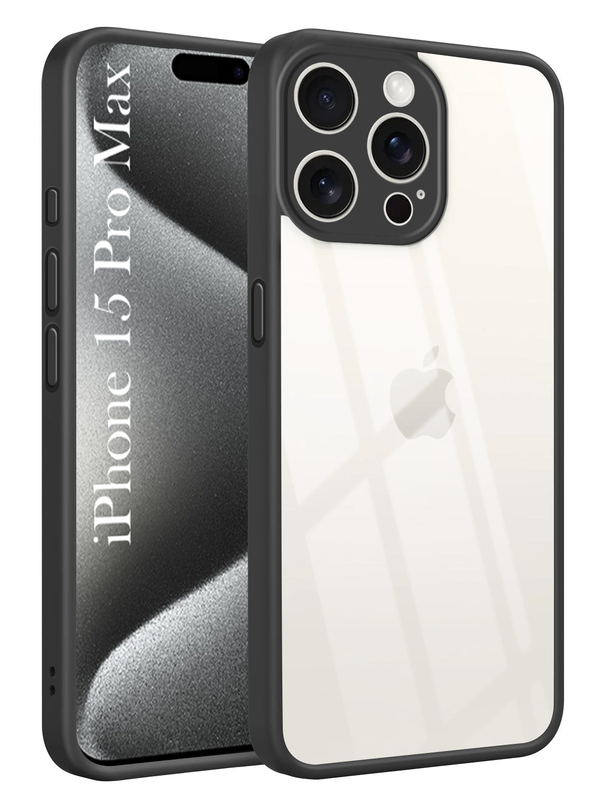 For Apple iPhone 15 Pro Max Back Cover Case Ultra-Hybrid (Lifetime Anti Yellow | Anti Scratch | Crystal Clear Shockproof)