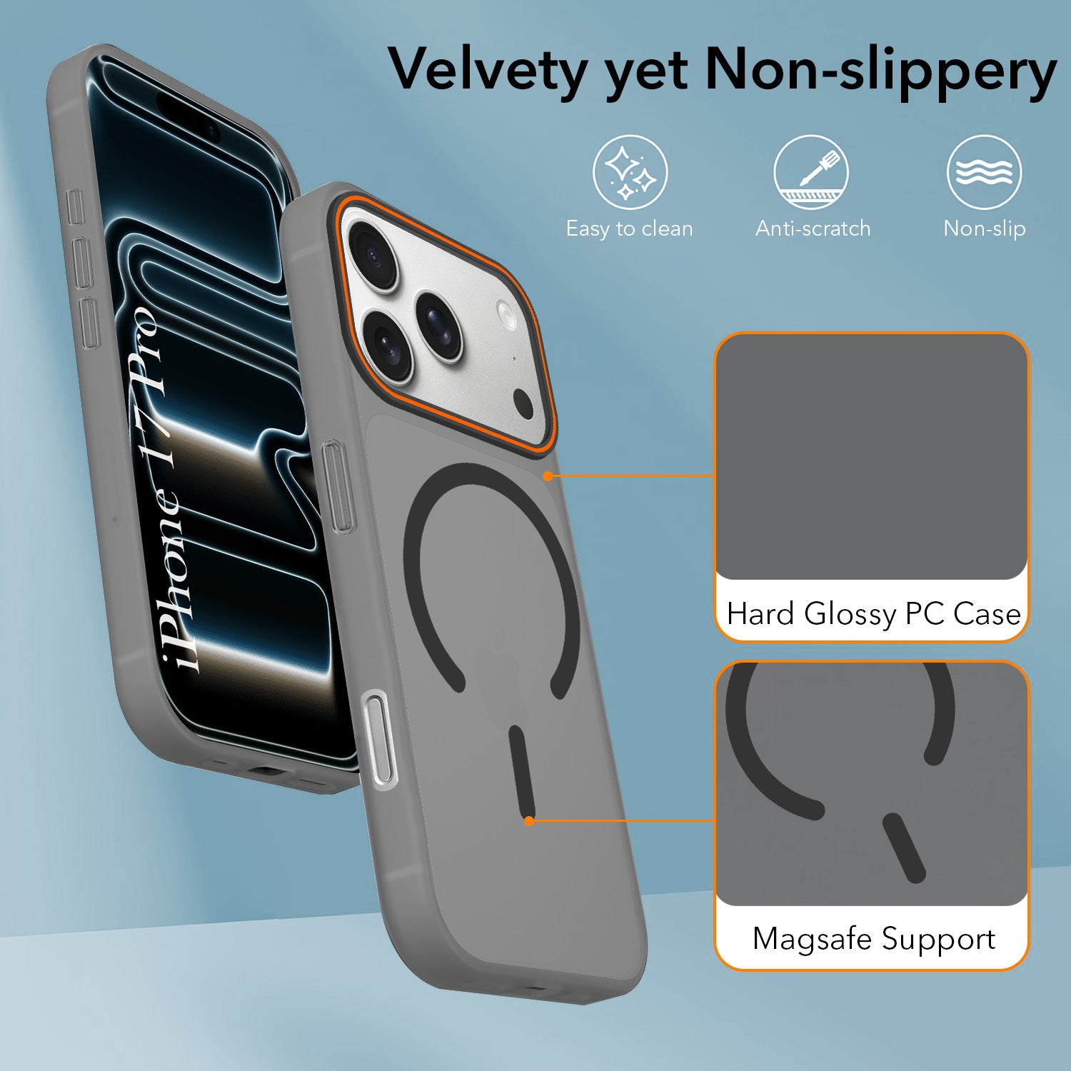 For Apple iPhone 17 Pro Back Cover Case (Soft Touch | Camera Bump Protection | MagSafe Compatible | Matte Finish)