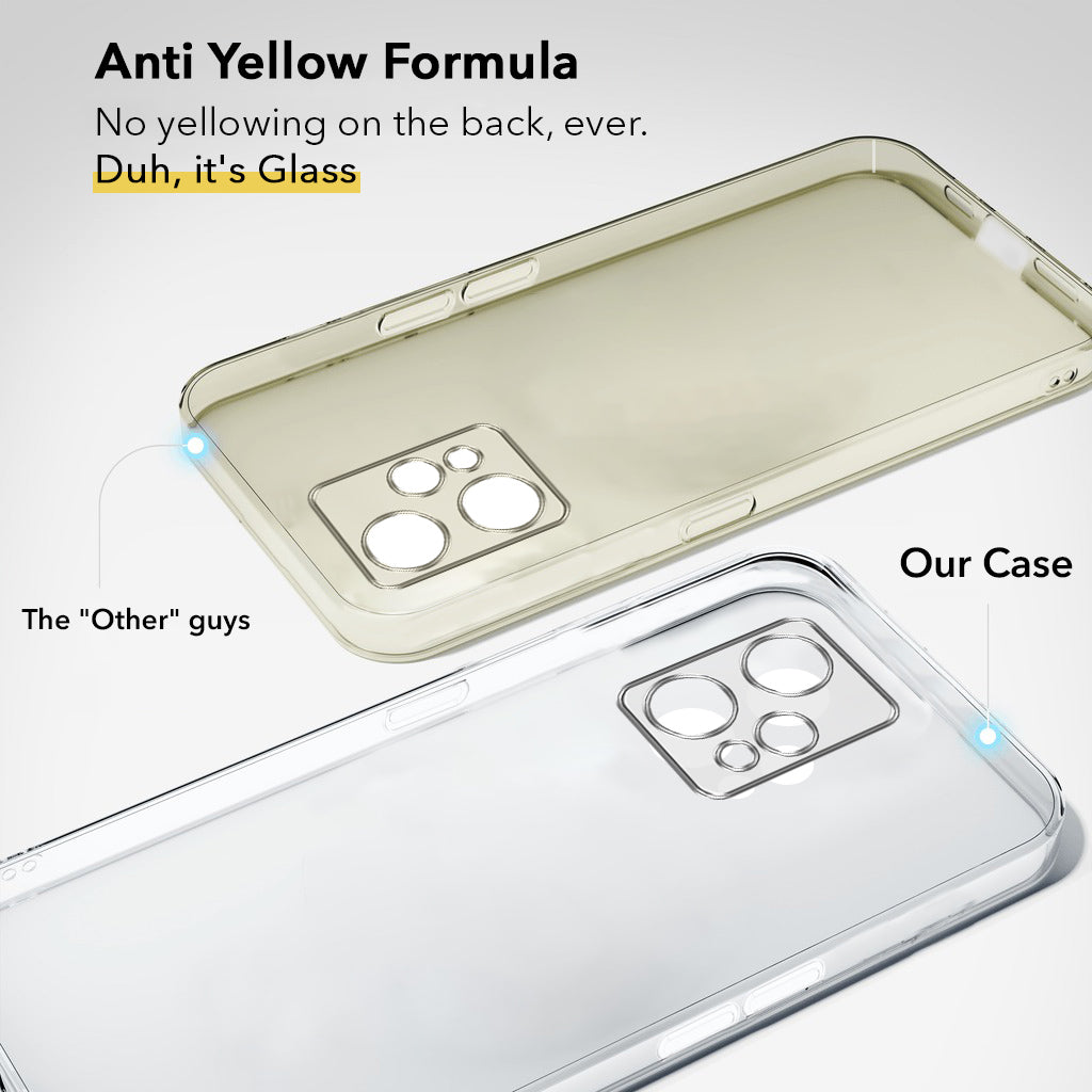 For Realme Narzo 50 Pro Back Cover Case (Hard Anti Yellow Clear Case | Sleek Hard Crystal Clear | Drop & Camera Protection | Shockproof Polycarbonate)