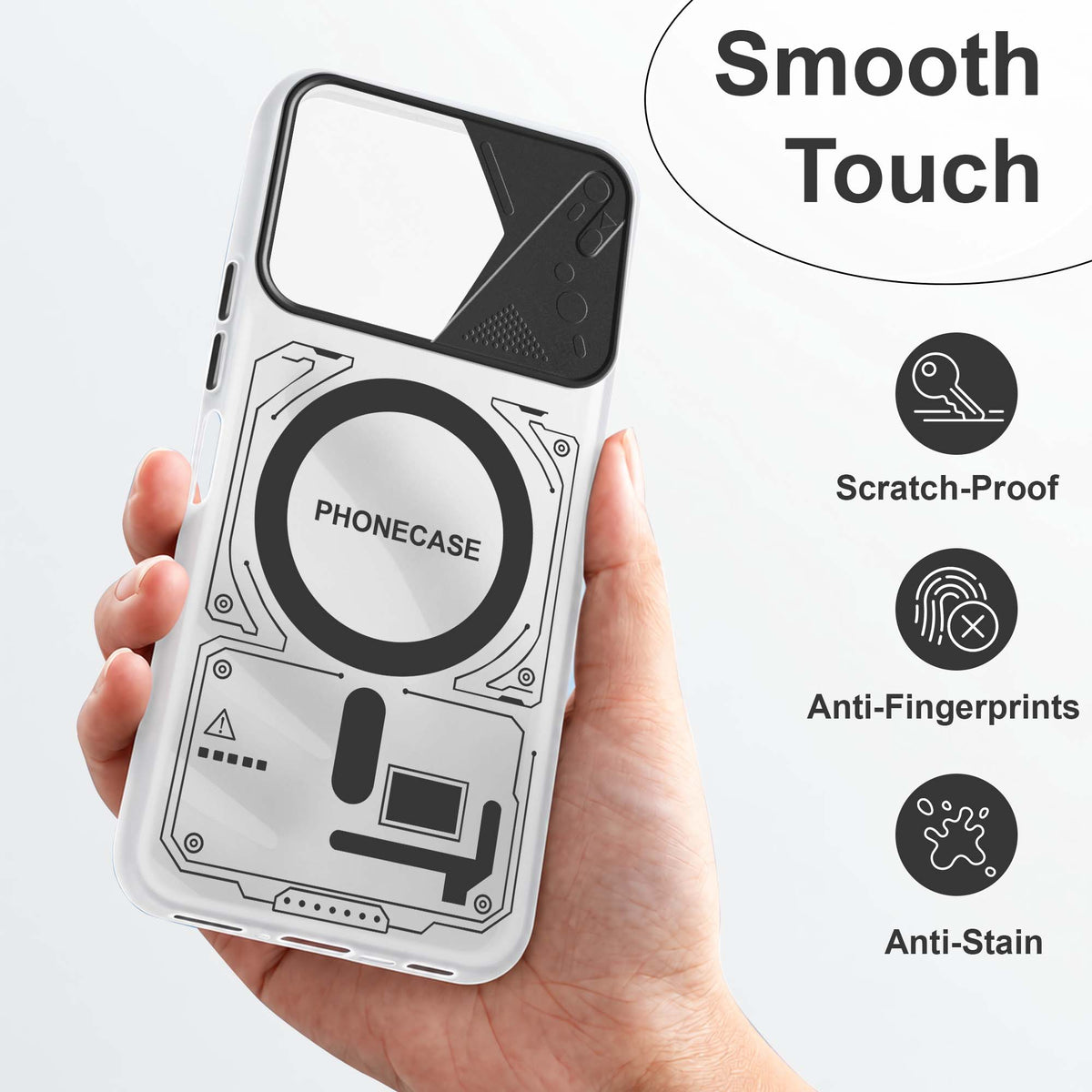 For Vivo Y05 4G | Vivo T5 Lite 5G Metallic Back Cover Case (Metallic Camera Protection & Buttons | Translucent Milky Shade | Hard Polycarbonate)