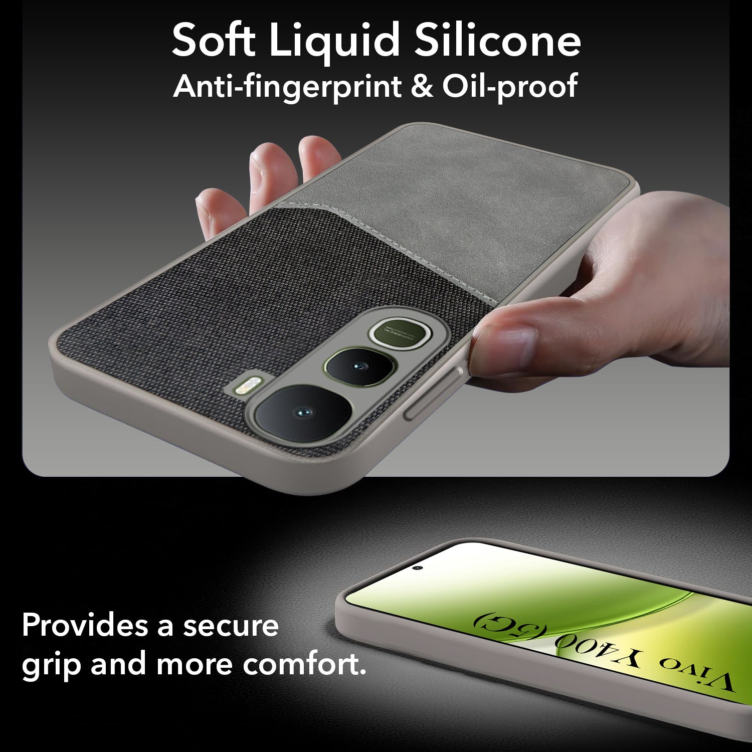 For Vivo Y400 Back Cover Case (Dual PU Leather Stitch | Professional Minimalist | Soft and Flexible)