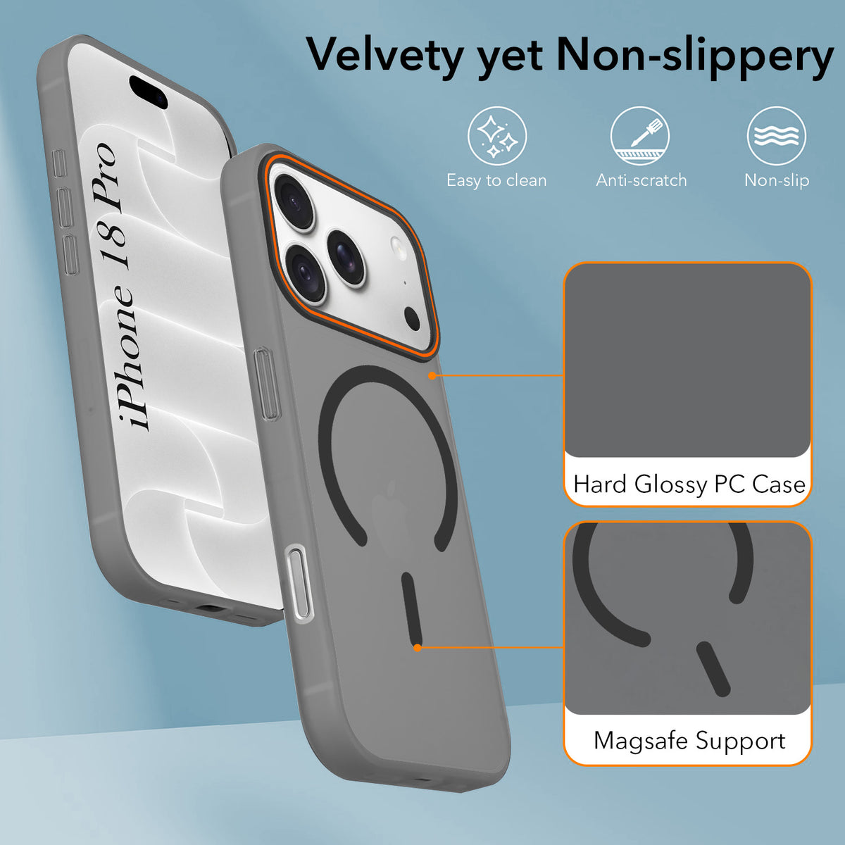 For Apple iPhone 18 Pro Back Cover Case (Soft Touch | Camera Bump Protection | MagSafe Compatible | Matte Finish)